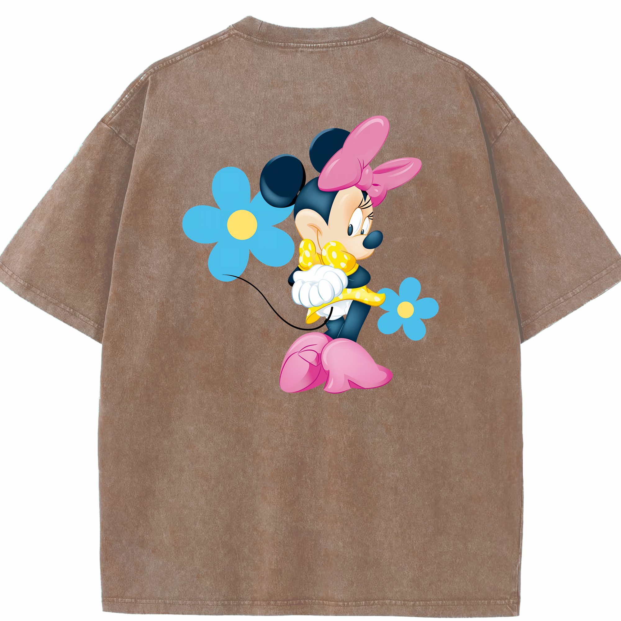 （画像用） ミッキーマウス Mickey Mouse 綿100% ヴィンテージ風 半袖Tシャツ（背面プリント）