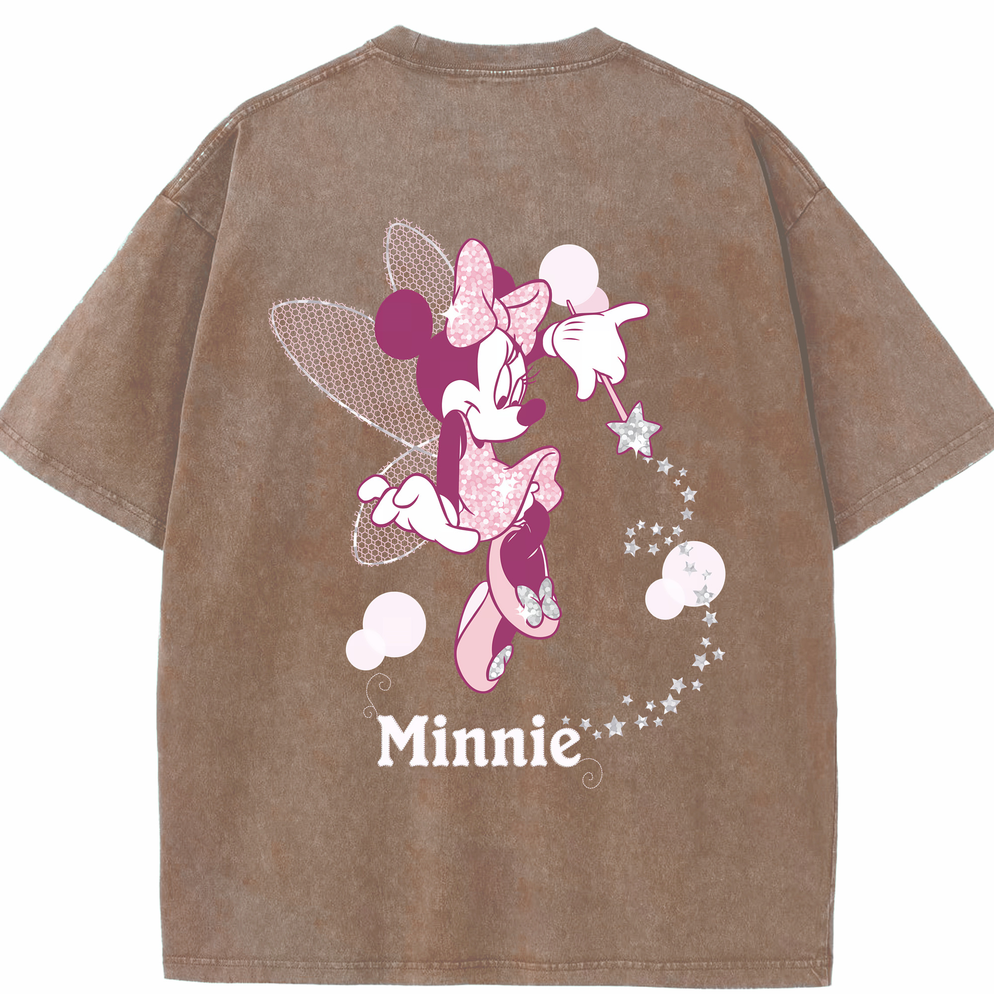 （画像用） ミッキーマウス Mickey Mouse 綿100% ヴィンテージ風 半袖Tシャツ（背面プリント）