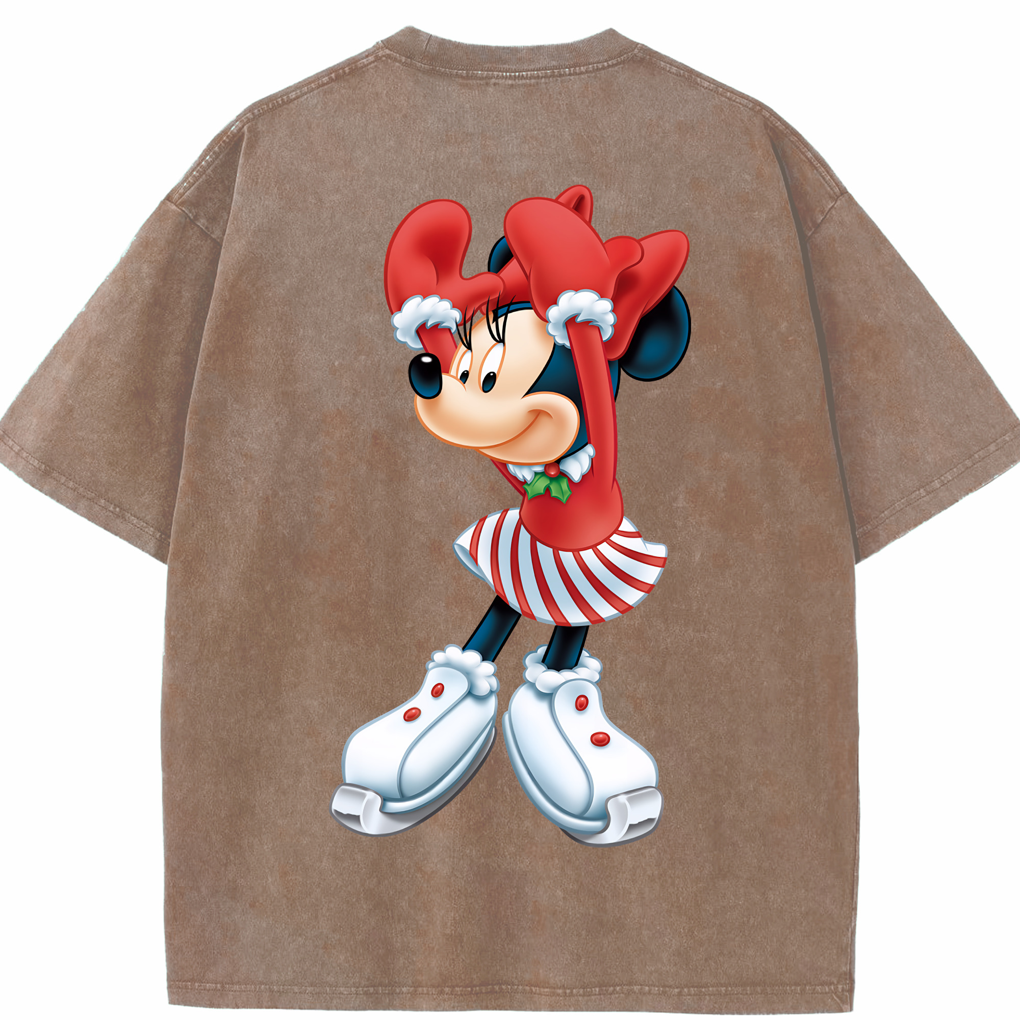 （画像用） ミッキーマウス Mickey Mouse 綿100% ヴィンテージ風 半袖Tシャツ（背面プリント）