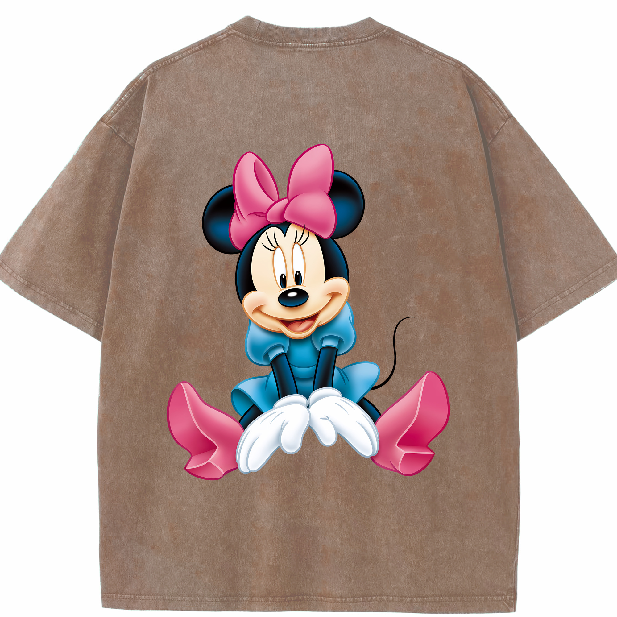 （画像用） ミッキーマウス Mickey Mouse 綿100% ヴィンテージ風 半袖Tシャツ（背面プリント）