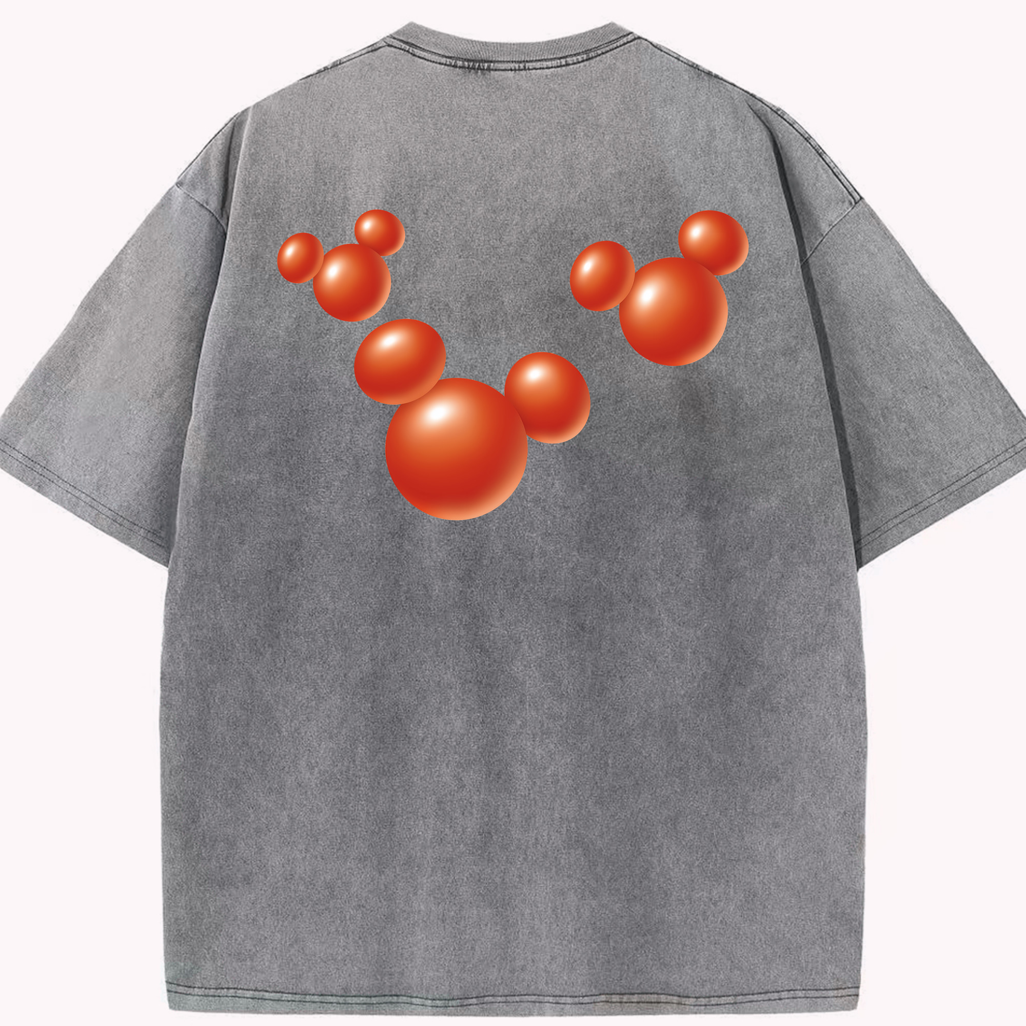 （画像用） ミッキーマウス Mickey Mouse 綿100% ヴィンテージ風 半袖Tシャツ（背面プリント）