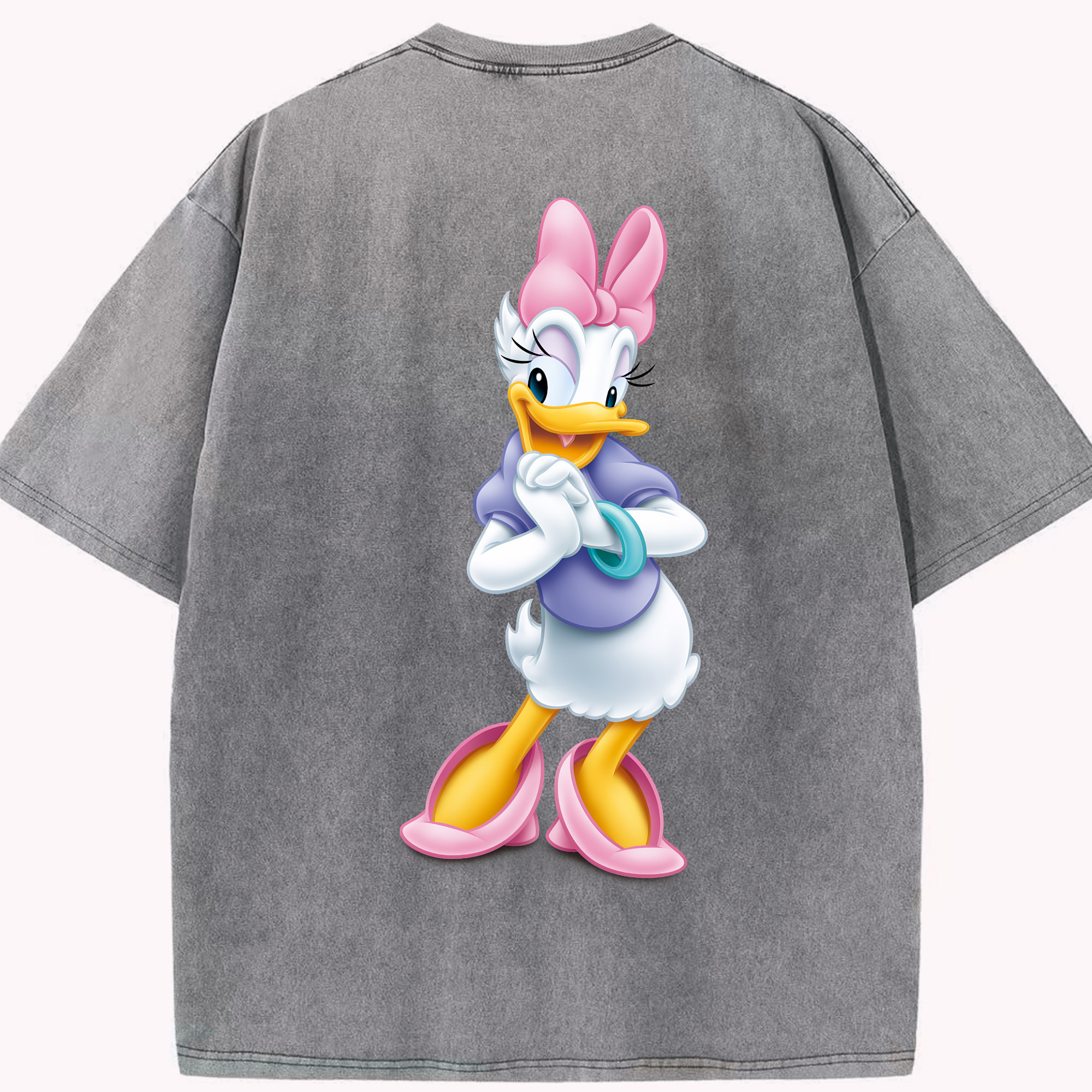 （画像用） ミッキーマウス Mickey Mouse 綿100% ヴィンテージ風 半袖Tシャツ（背面プリント）