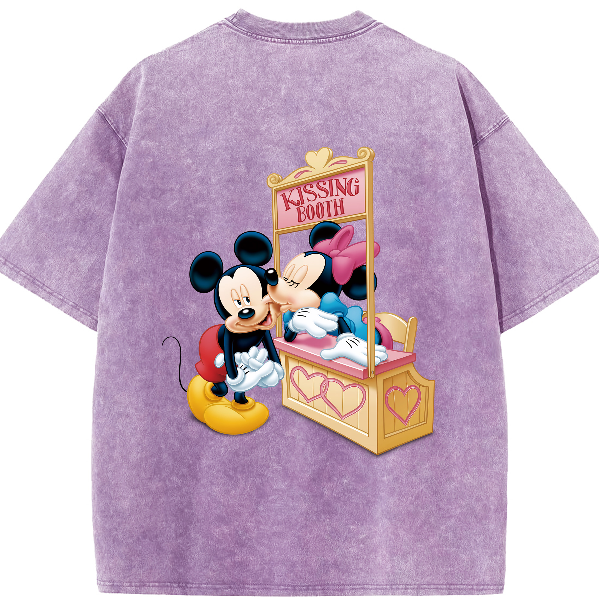 （画像用） ミッキーマウス Mickey Mouse 綿100% ヴィンテージ風 半袖Tシャツ（背面プリント）