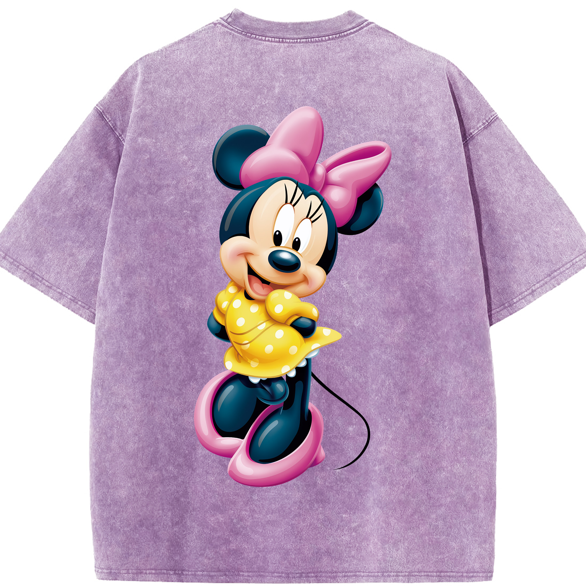 （画像用） ミッキーマウス Mickey Mouse 綿100% ヴィンテージ風 半袖Tシャツ（背面プリント）