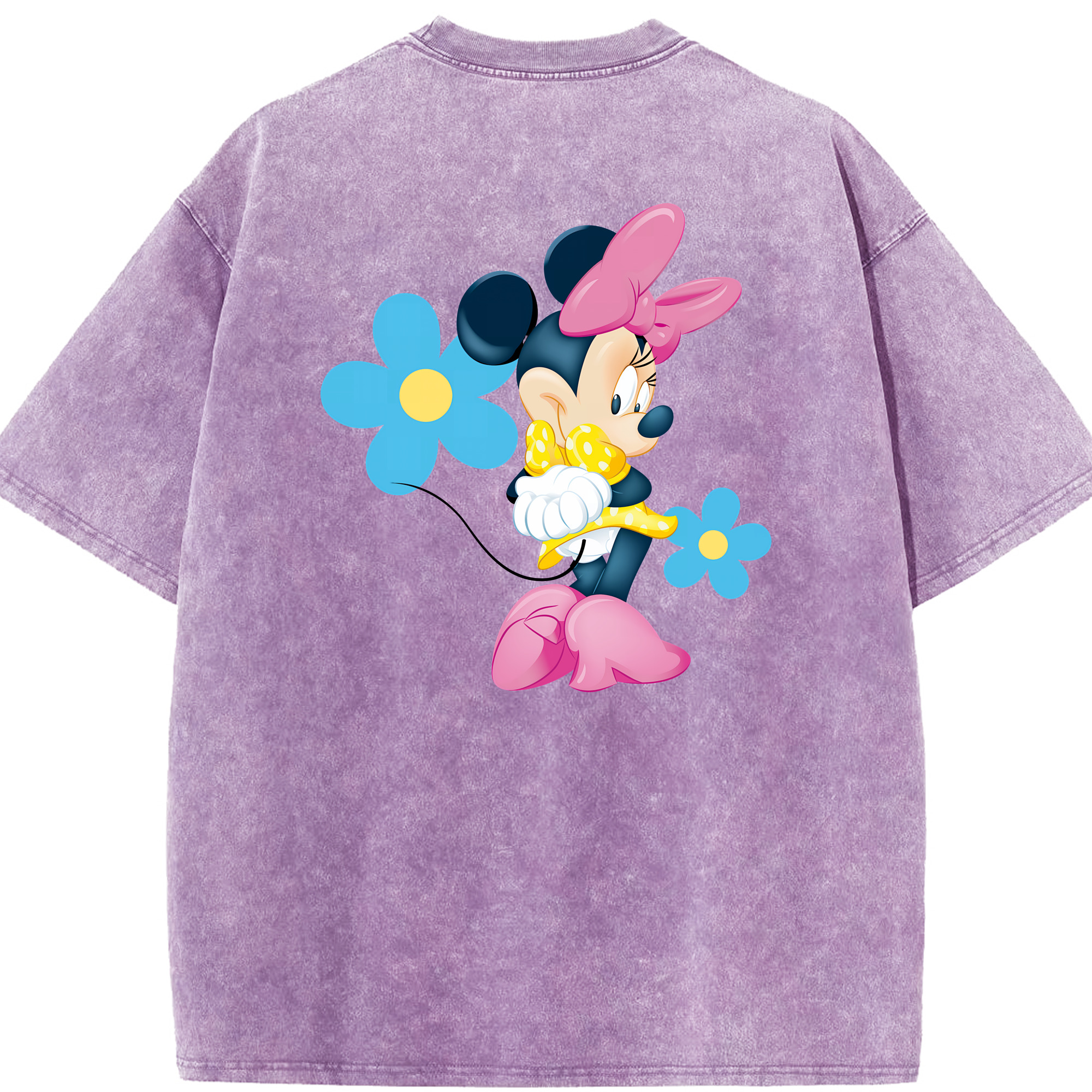 （画像用） ミッキーマウス Mickey Mouse 綿100% ヴィンテージ風 半袖Tシャツ（背面プリント）