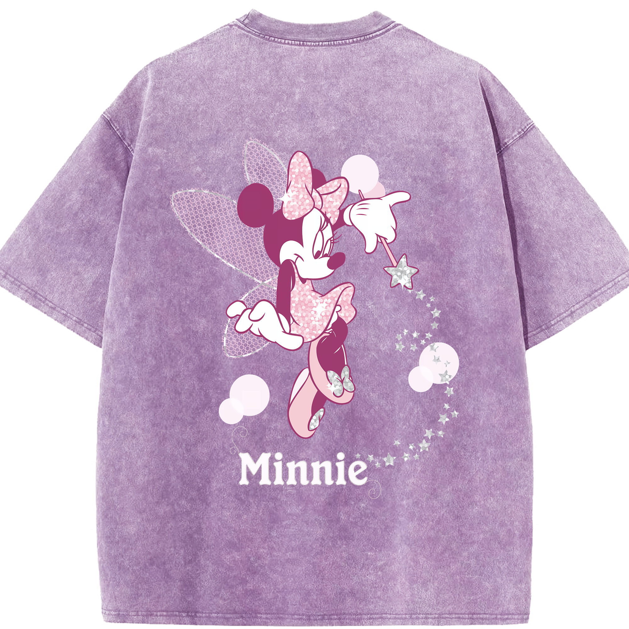 （画像用） ミッキーマウス Mickey Mouse 綿100% ヴィンテージ風 半袖Tシャツ（背面プリント）