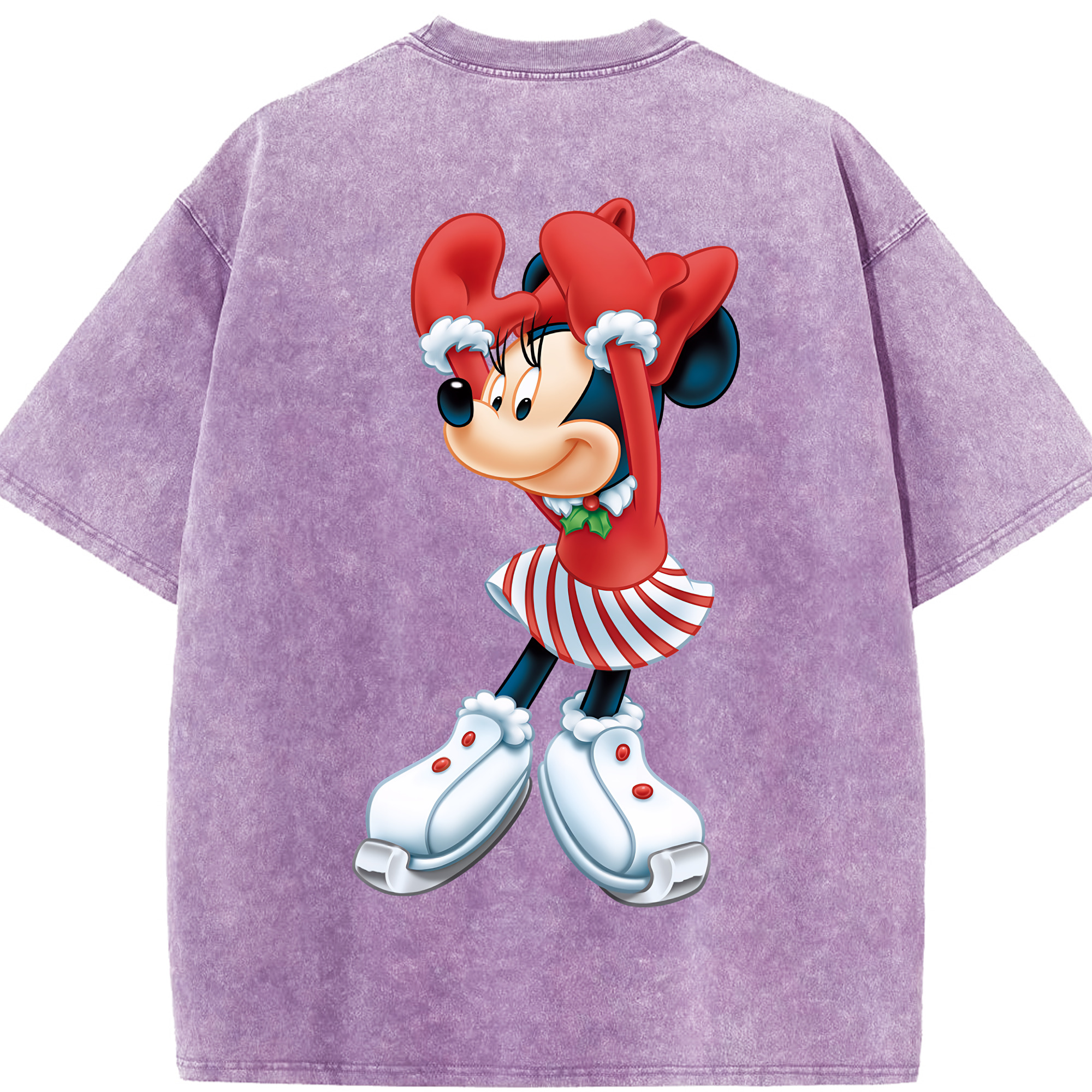 （画像用） ミッキーマウス Mickey Mouse 綿100% ヴィンテージ風 半袖Tシャツ（背面プリント）