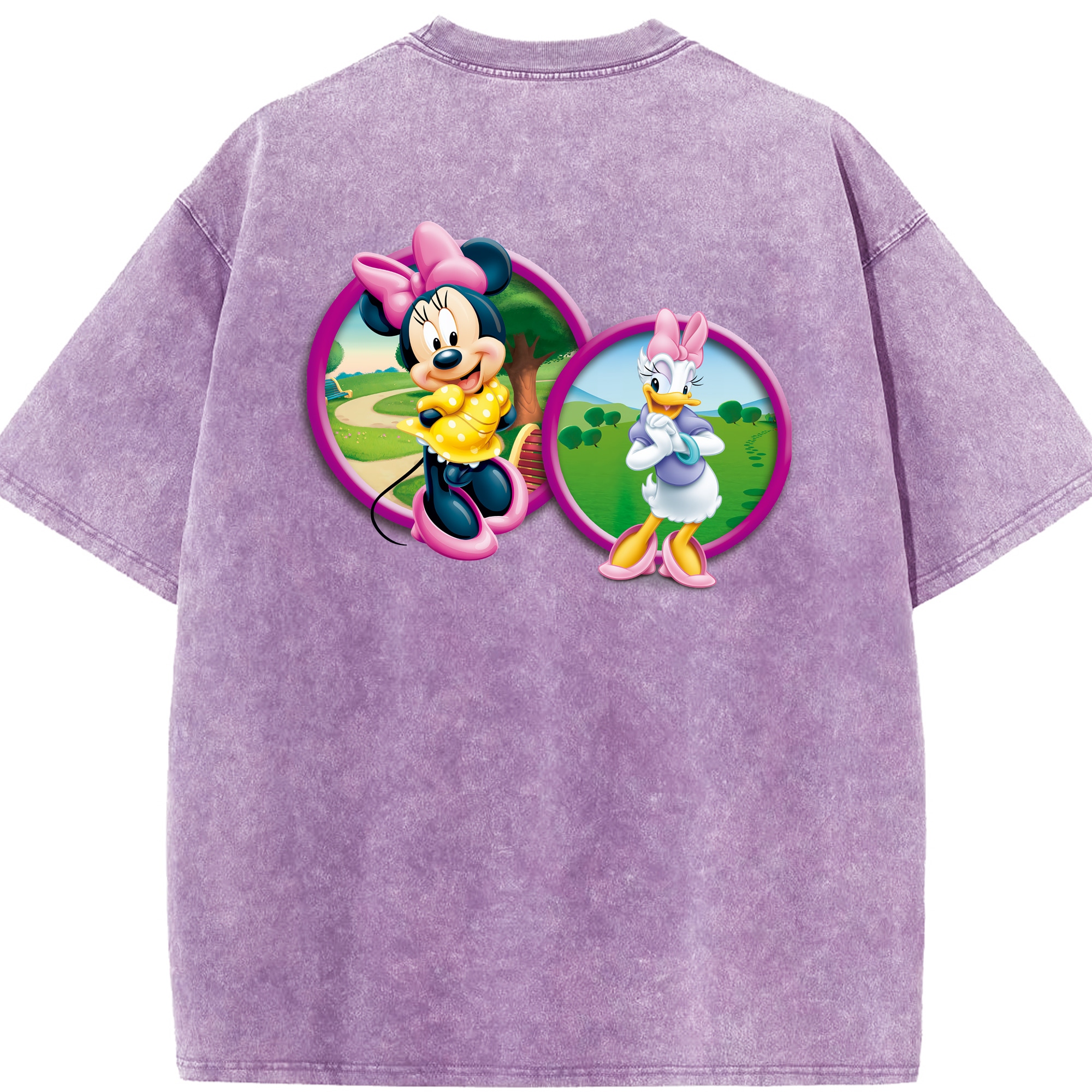 （画像用） ミッキーマウス Mickey Mouse 綿100% ヴィンテージ風 半袖Tシャツ（背面プリント）