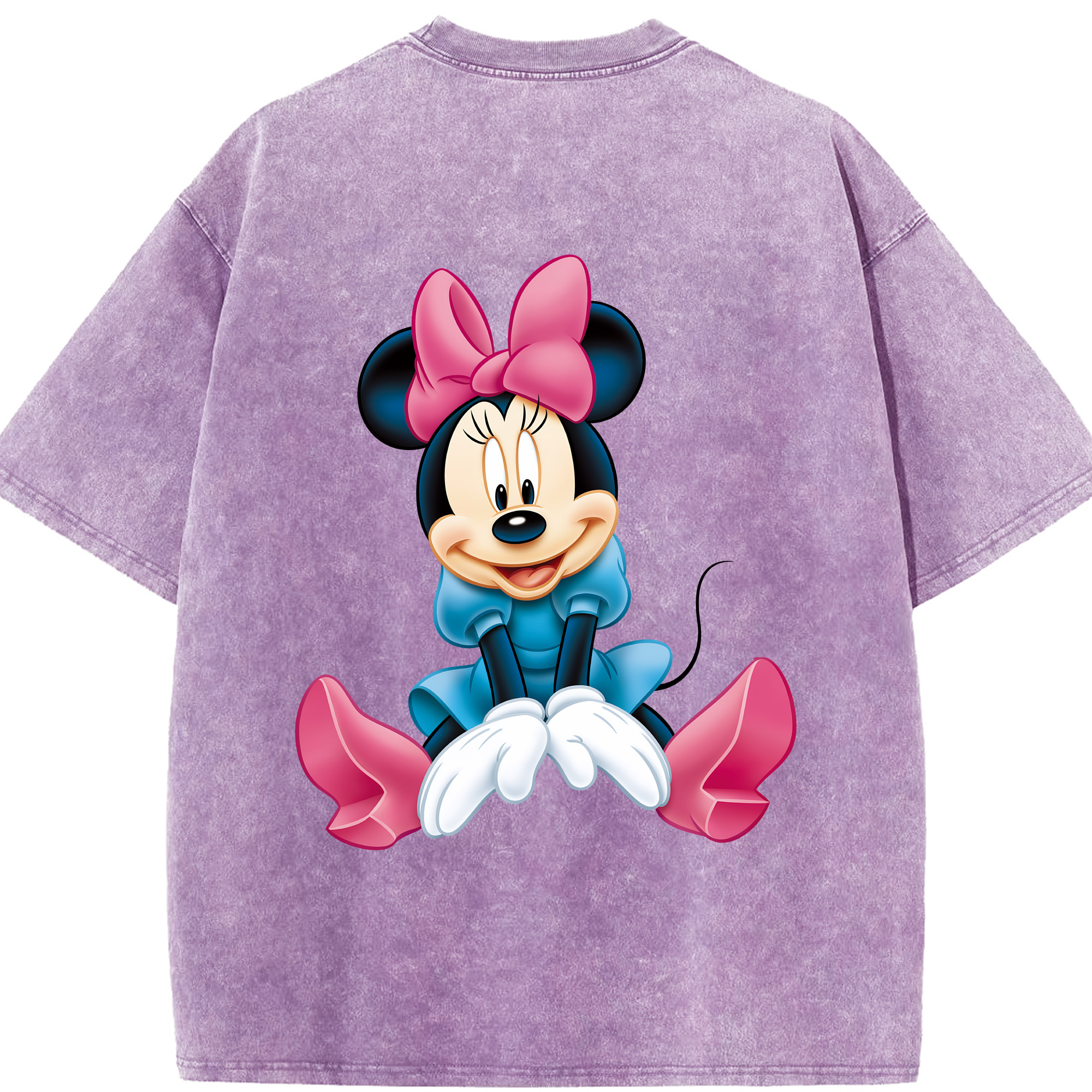 （画像用） ミッキーマウス Mickey Mouse 綿100% ヴィンテージ風 半袖Tシャツ（背面プリント）
