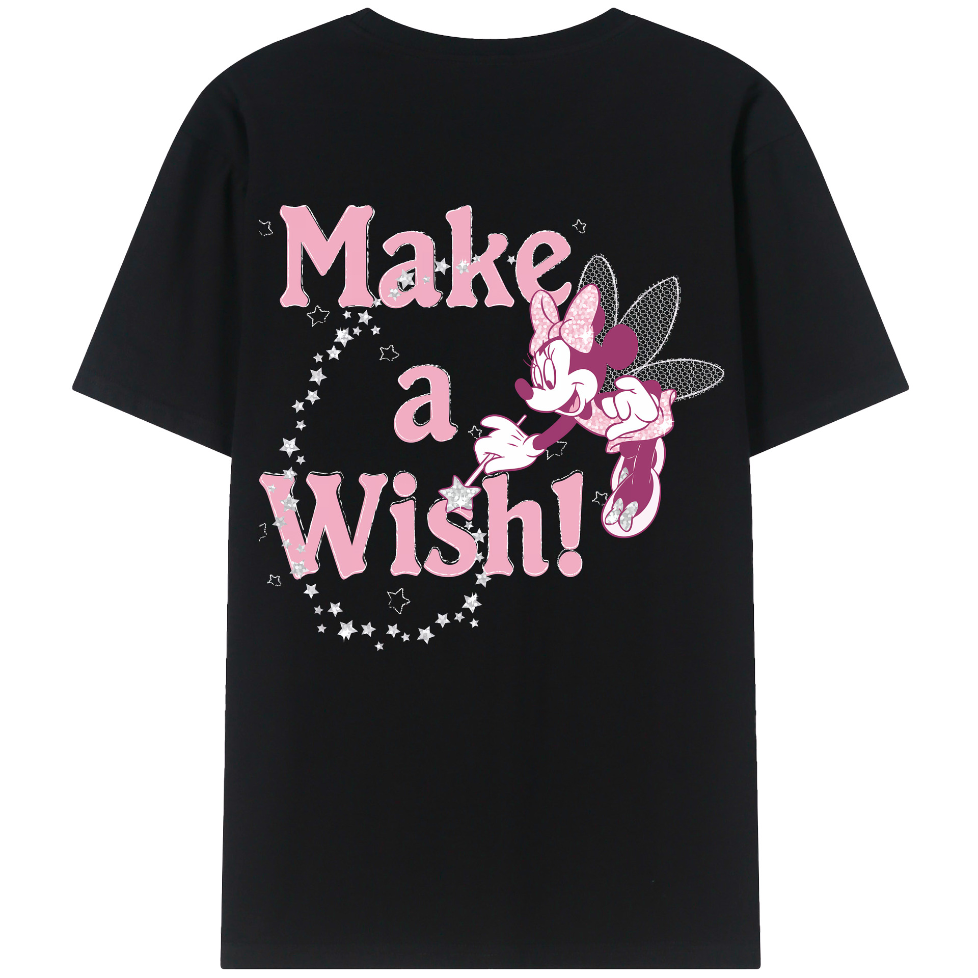 （画像用） ミッキーマウス Mickey Mouse 綿100％ メンズ半袖Tシャツ（バックプリント） 通気性