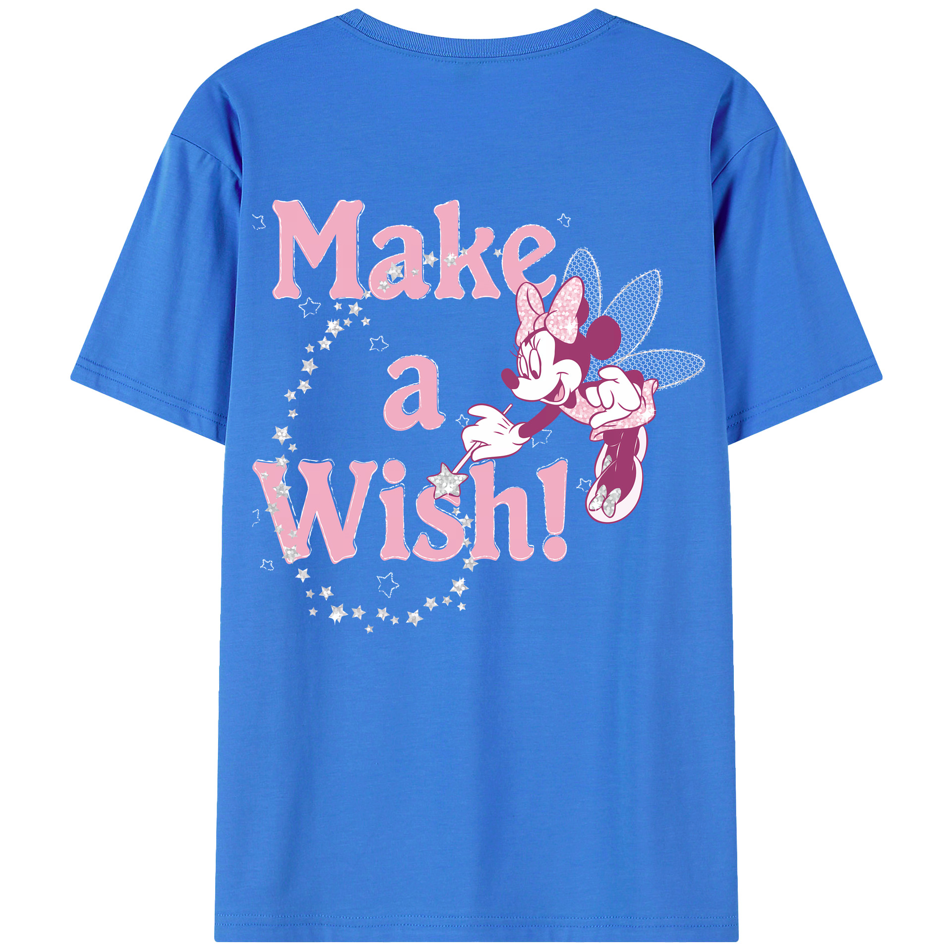 （画像用） ミッキーマウス Mickey Mouse 綿100％ メンズ半袖Tシャツ（バックプリント） 通気性