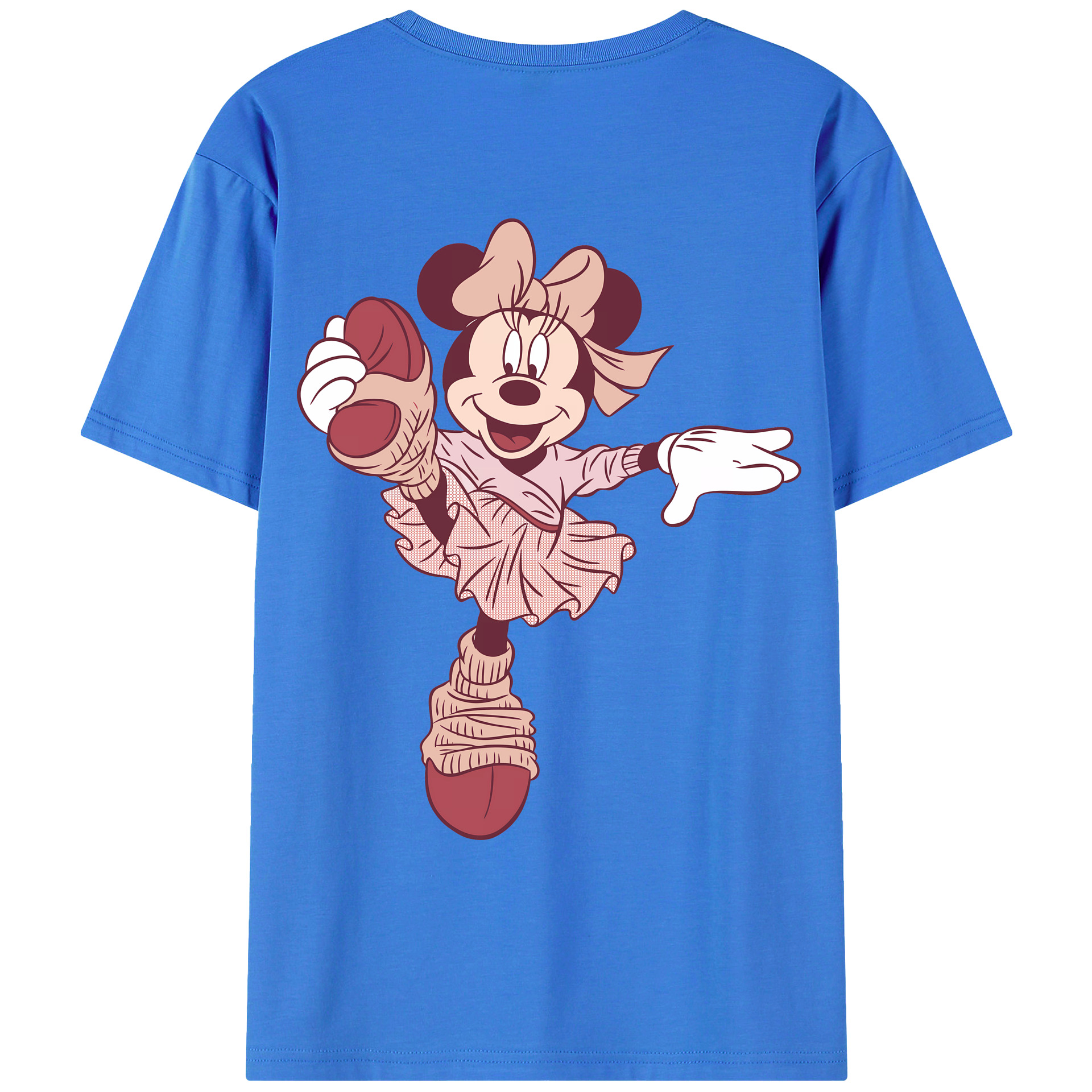 （画像用） ミッキーマウス Mickey Mouse 綿100％ メンズ半袖Tシャツ（バックプリント） 通気性