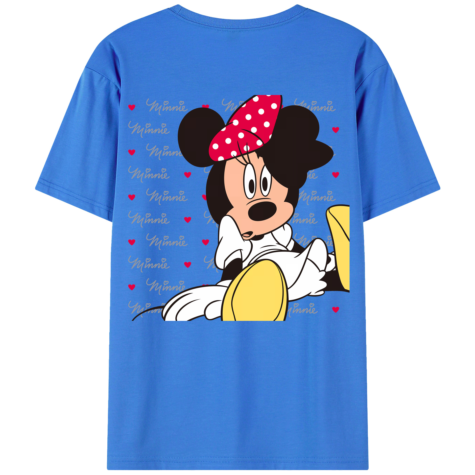 （画像用） ミッキーマウス Mickey Mouse 綿100％ メンズ半袖Tシャツ（バックプリント） 通気性