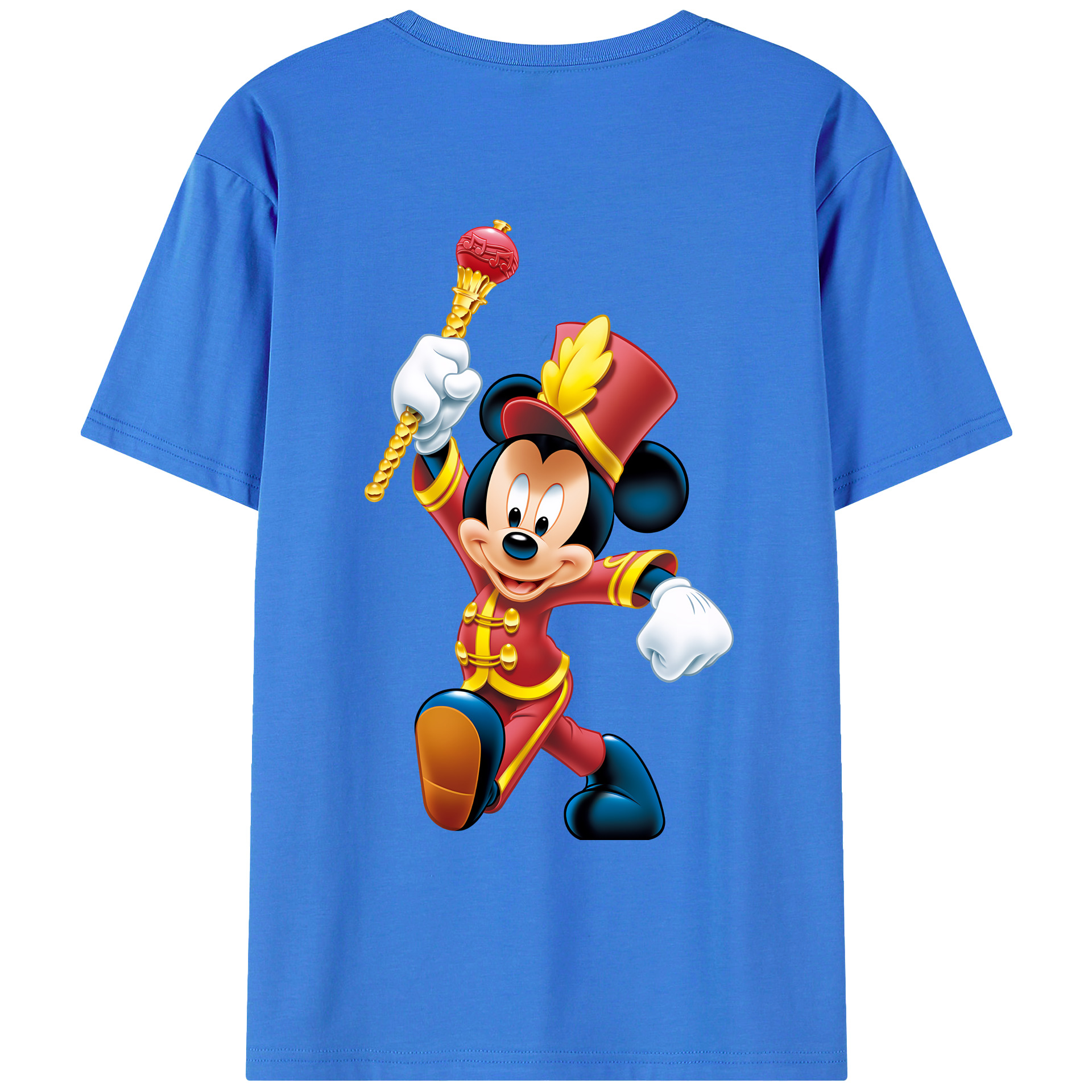 （画像用） ミッキーマウス Mickey Mouse 綿100％ メンズ半袖Tシャツ（バックプリント） 通気性
