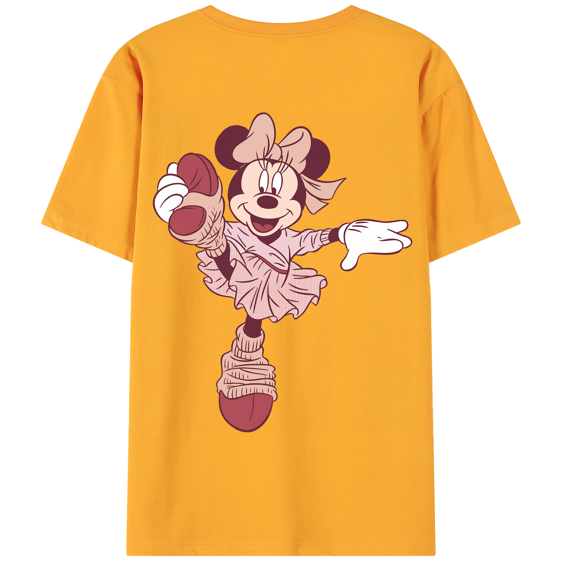 （画像用） ミッキーマウス Mickey Mouse 綿100％ メンズ半袖Tシャツ（バックプリント） 通気性