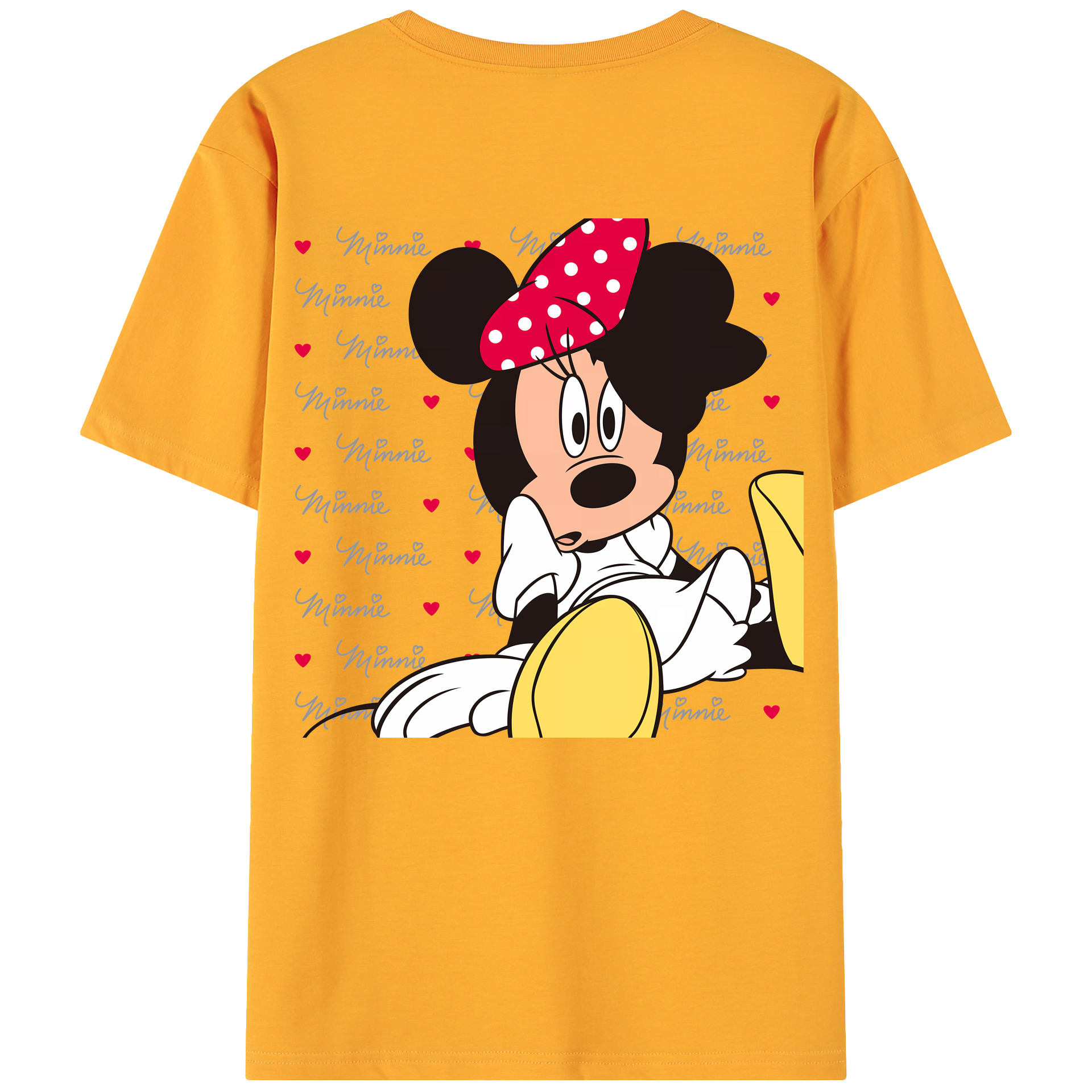 （画像用） ミッキーマウス Mickey Mouse 綿100％ メンズ半袖Tシャツ（バックプリント） 通気性