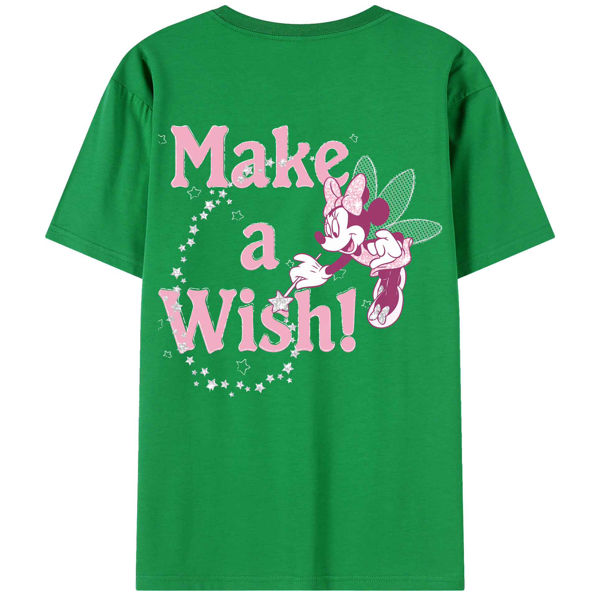 （画像用） ミッキーマウス Mickey Mouse 綿100％ メンズ半袖Tシャツ（バックプリント） 通気性