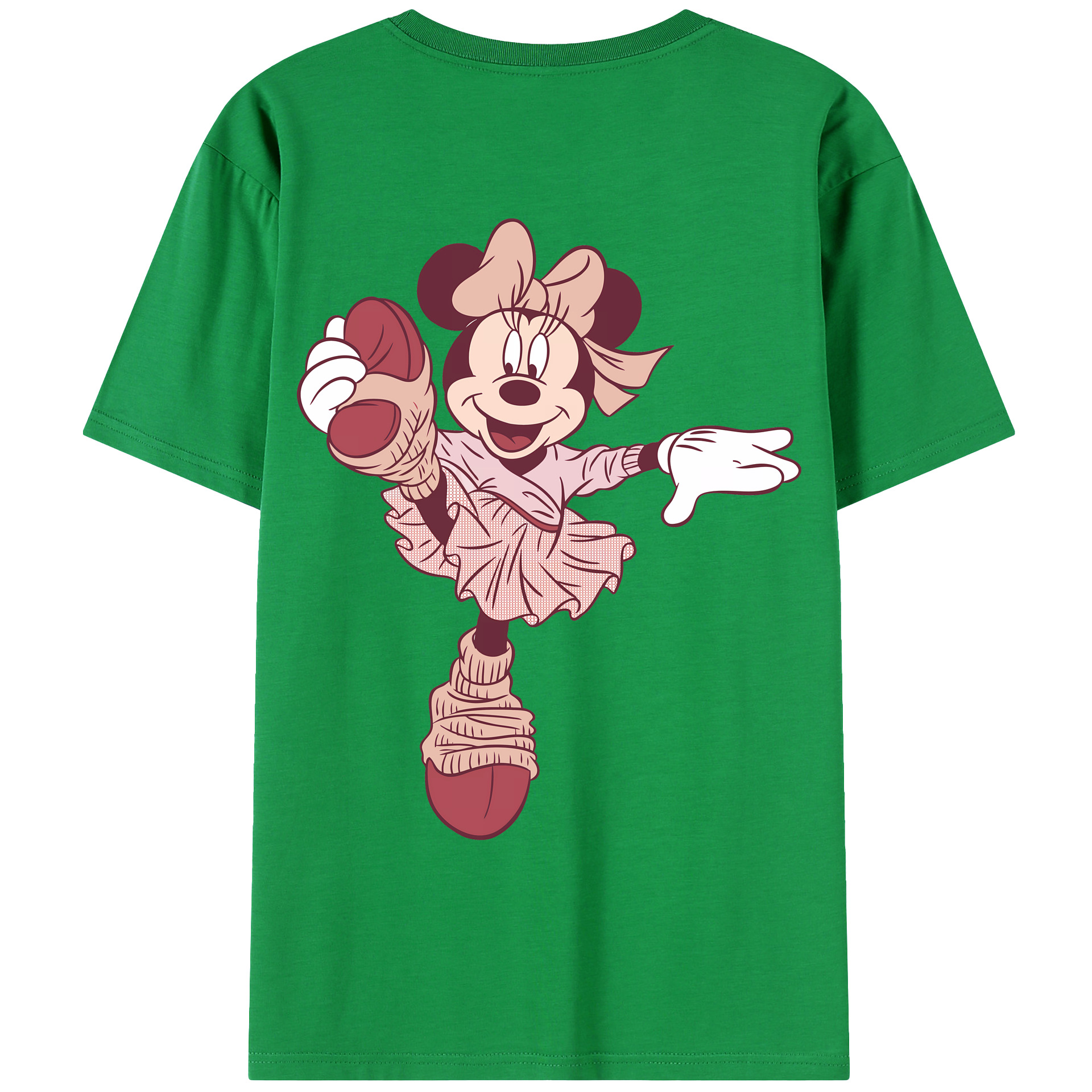 （画像用） ミッキーマウス Mickey Mouse 綿100％ メンズ半袖Tシャツ（バックプリント） 通気性