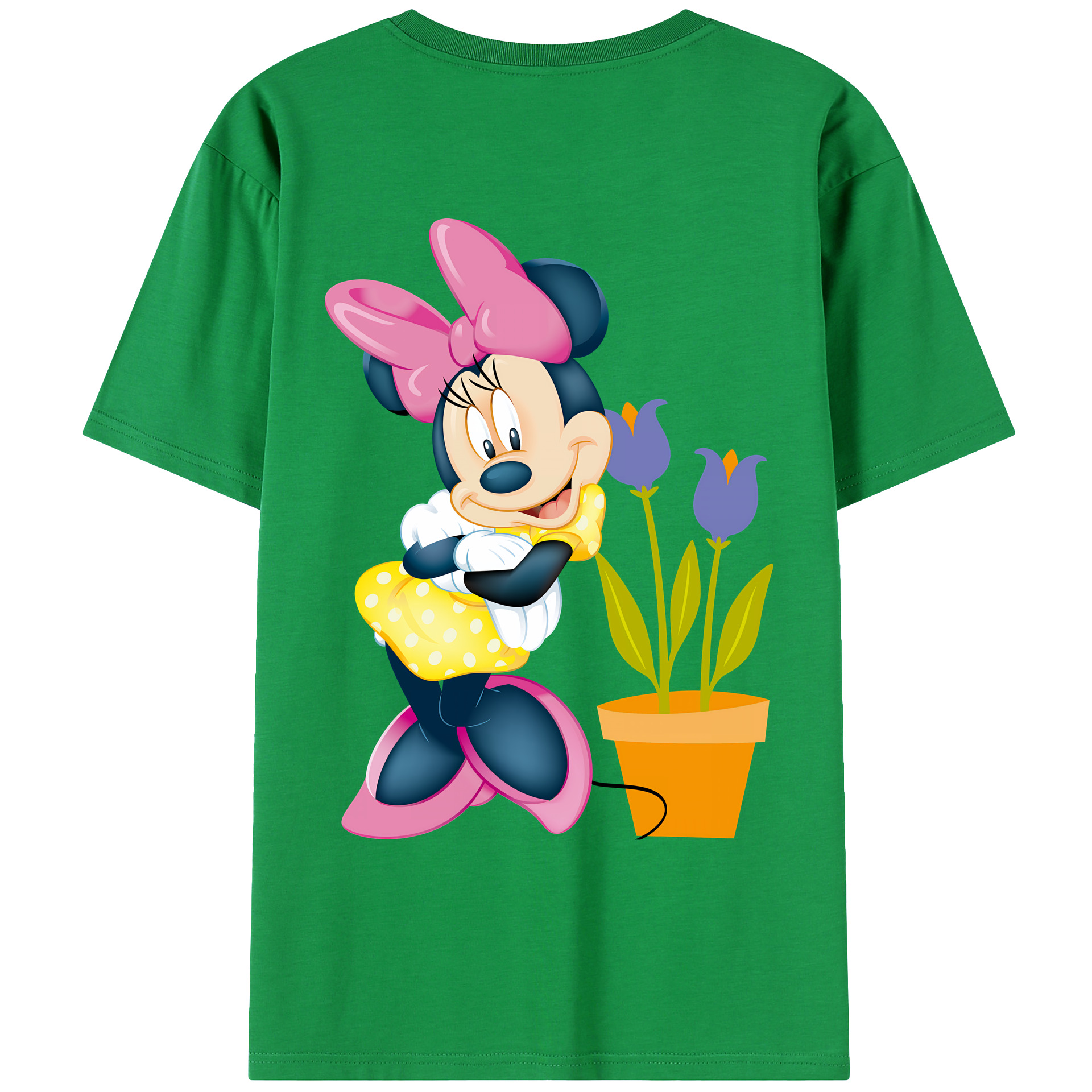 （画像用） ミッキーマウス Mickey Mouse 綿100％ メンズ半袖Tシャツ（バックプリント） 通気性