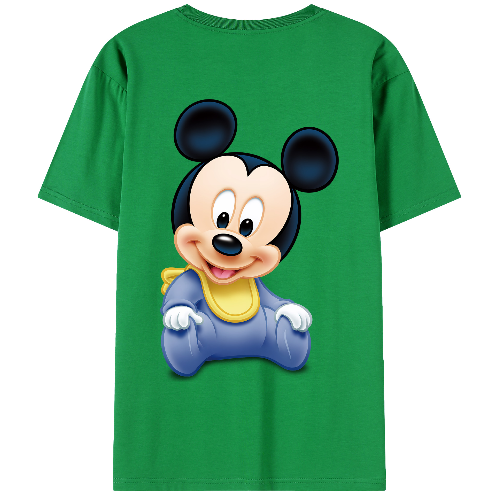 （画像用） ミッキーマウス Mickey Mouse 綿100％ メンズ半袖Tシャツ（バックプリント） 通気性