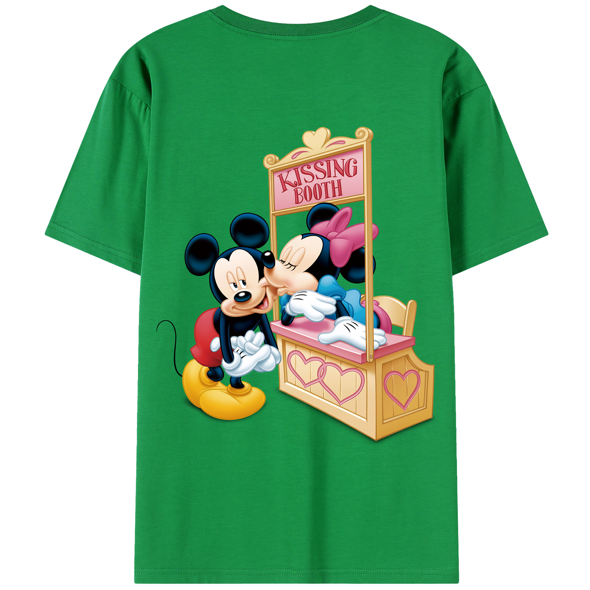（画像用） ミッキーマウス Mickey Mouse 綿100％ メンズ半袖Tシャツ（バックプリント） 通気性