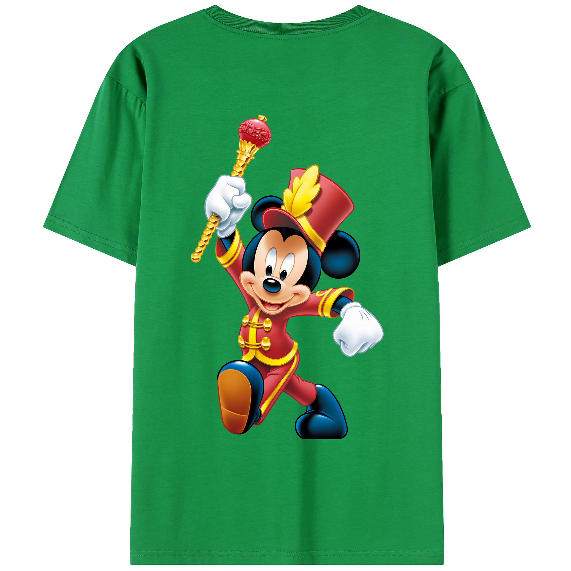 （画像用） ミッキーマウス Mickey Mouse 綿100％ メンズ半袖Tシャツ（バックプリント） 通気性