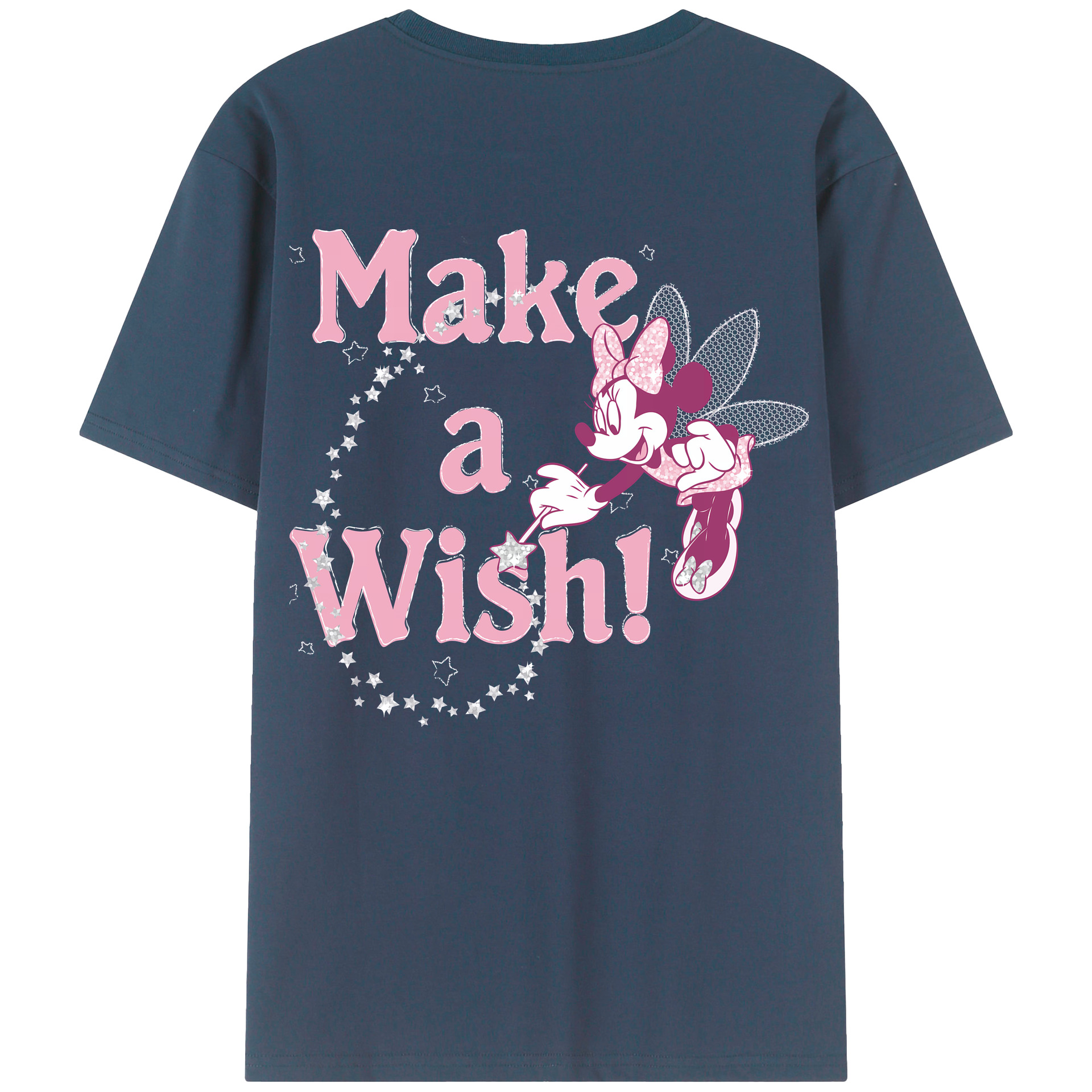 （画像用） ミッキーマウス Mickey Mouse 綿100％ メンズ半袖Tシャツ（バックプリント） 通気性