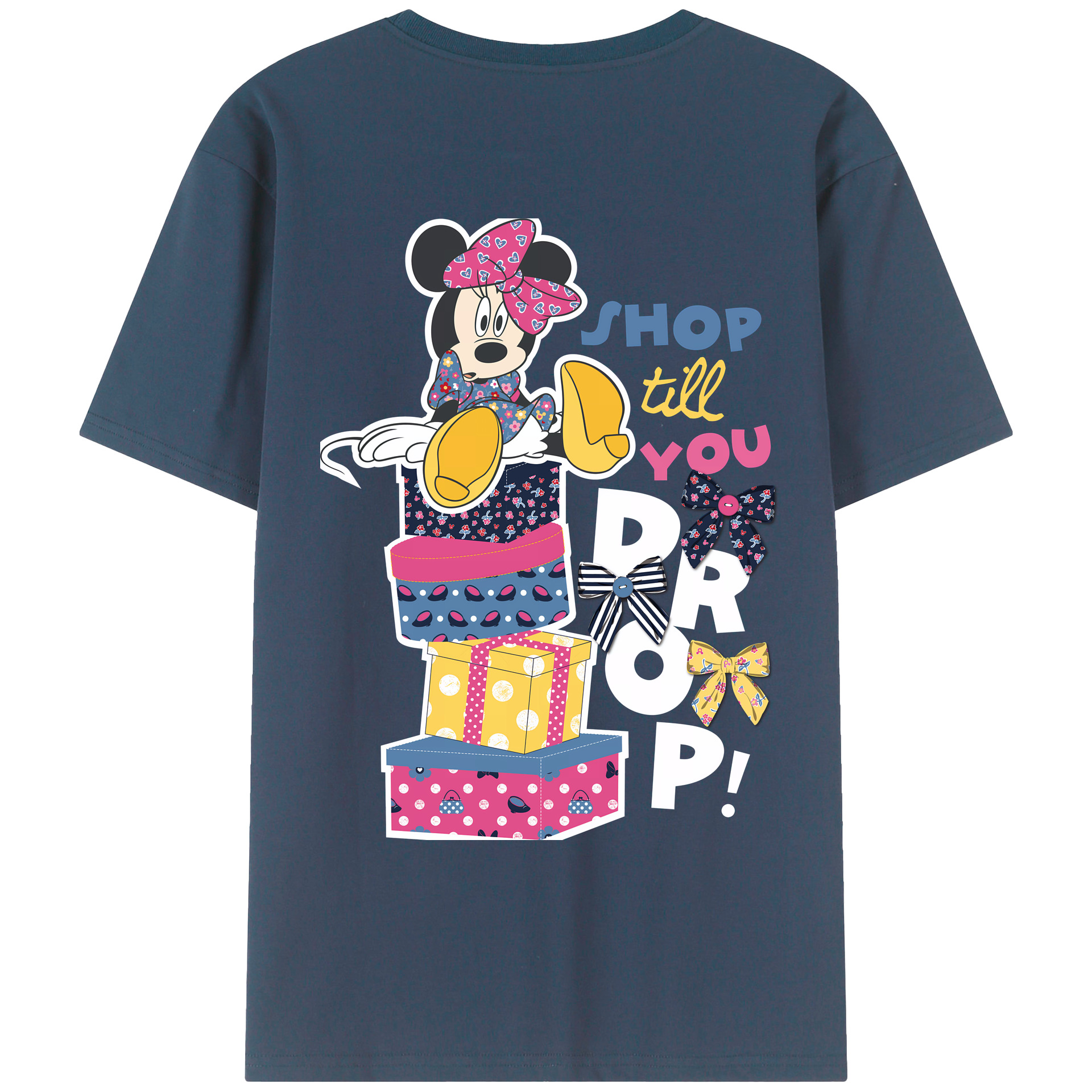 （画像用） ミッキーマウス Mickey Mouse 綿100％ メンズ半袖Tシャツ（バックプリント） 通気性