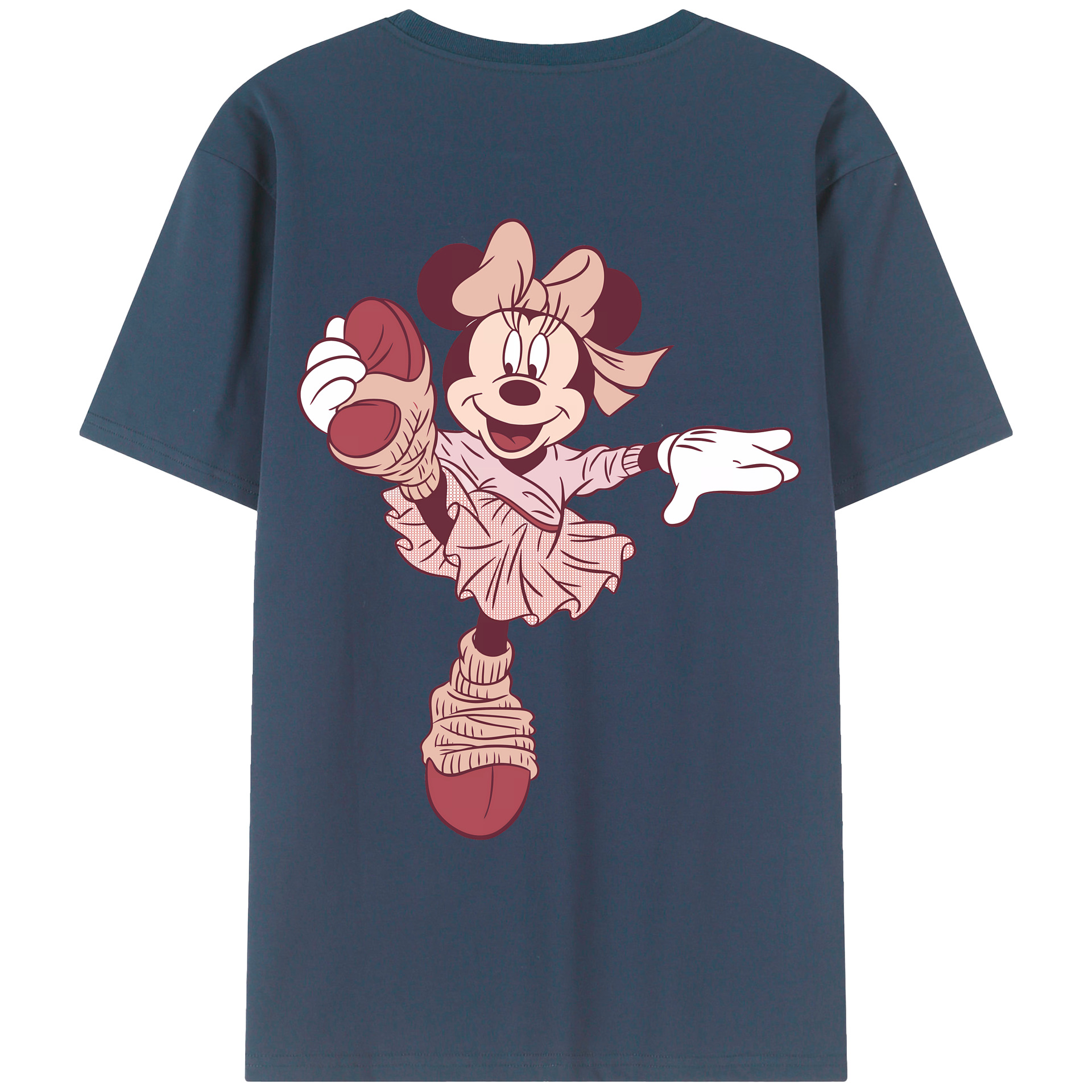 （画像用） ミッキーマウス Mickey Mouse 綿100％ メンズ半袖Tシャツ（バックプリント） 通気性