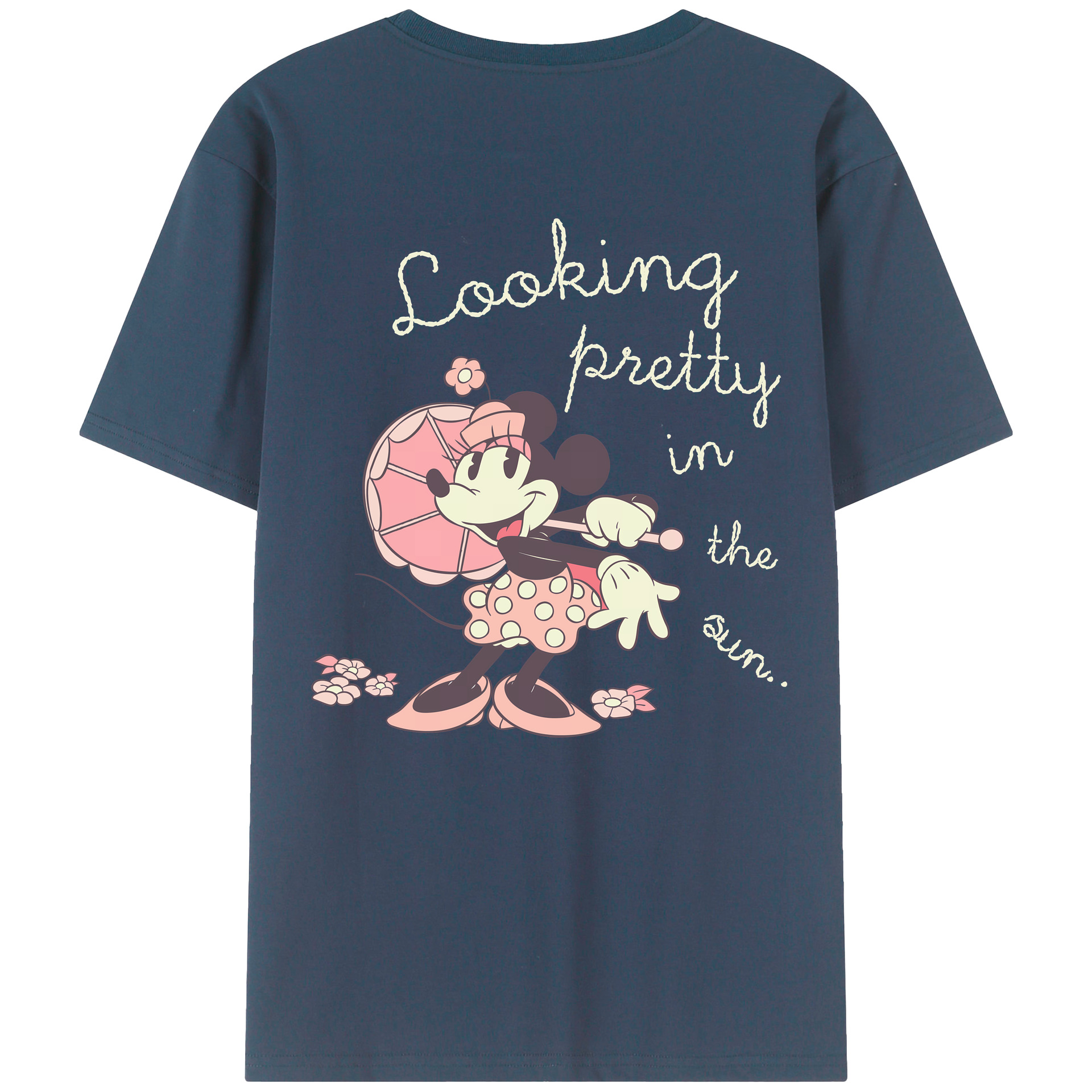 ミッキーマウス Mickey Mouse 綿100％ メンズ半袖Tシャツ（バックプリント） 通気性
