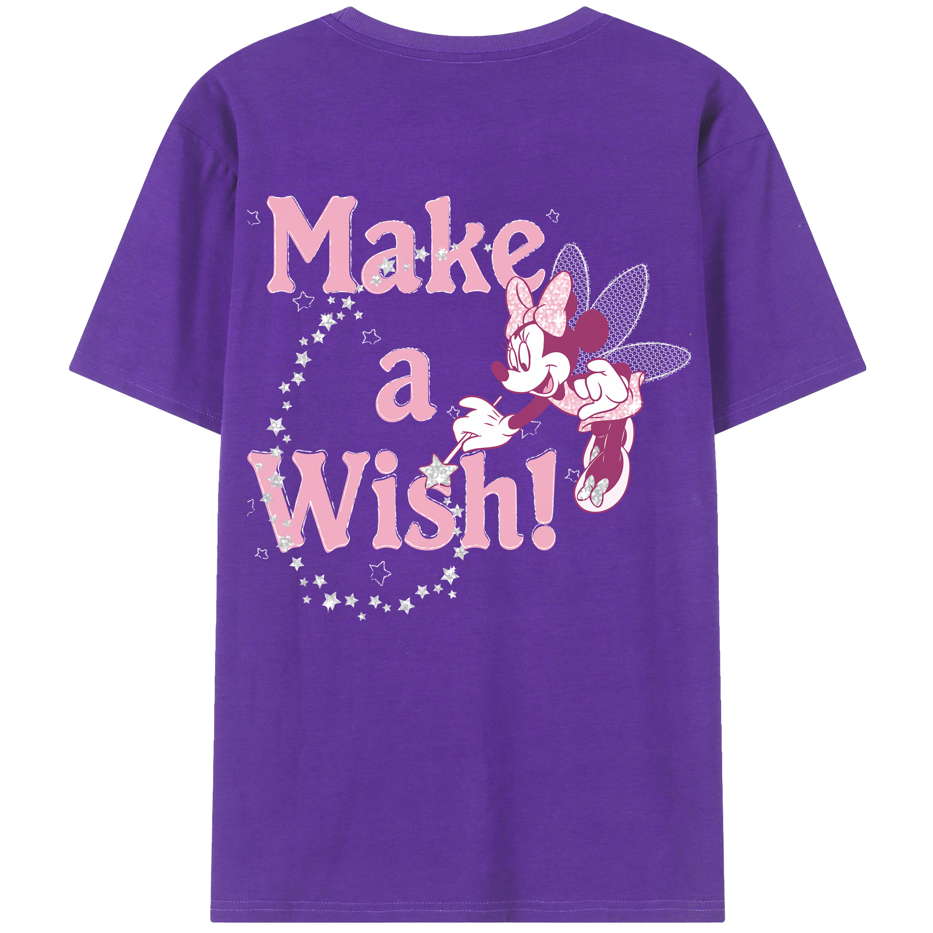 （画像用） ミッキーマウス Mickey Mouse 綿100％ メンズ半袖Tシャツ（バックプリント） 通気性