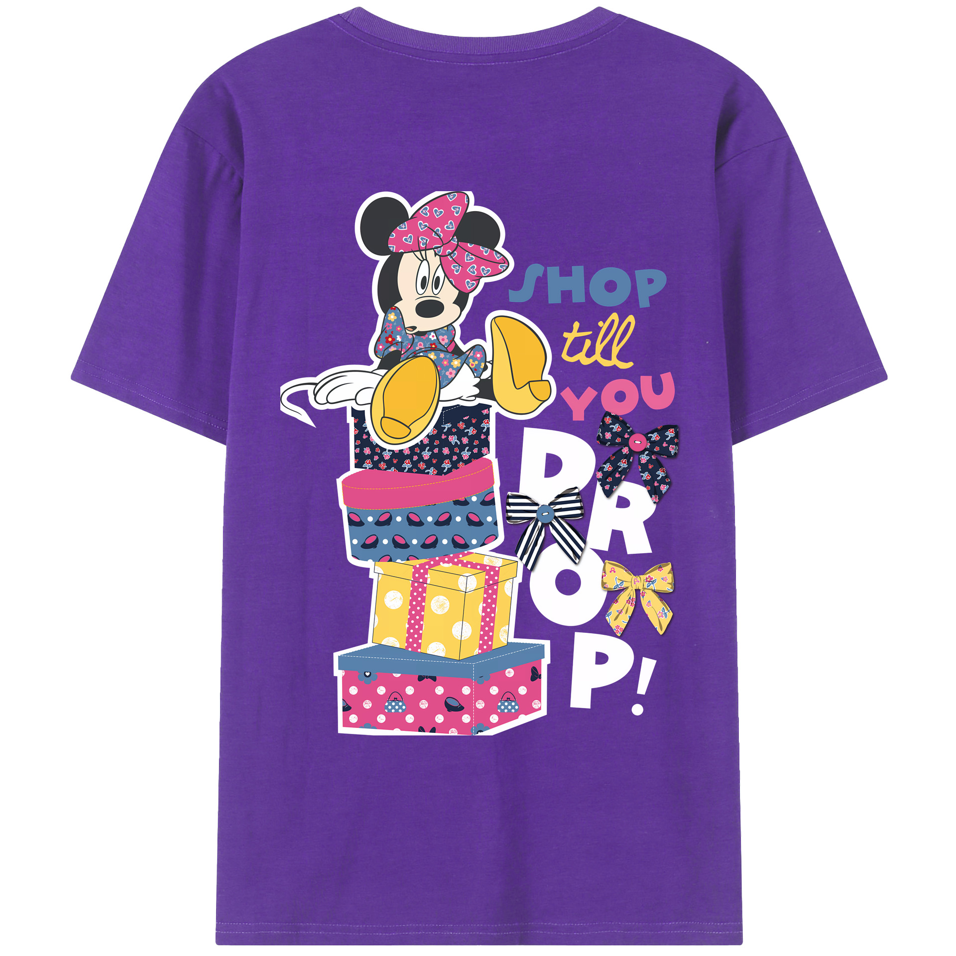 （画像用） ミッキーマウス Mickey Mouse 綿100％ メンズ半袖Tシャツ（バックプリント） 通気性