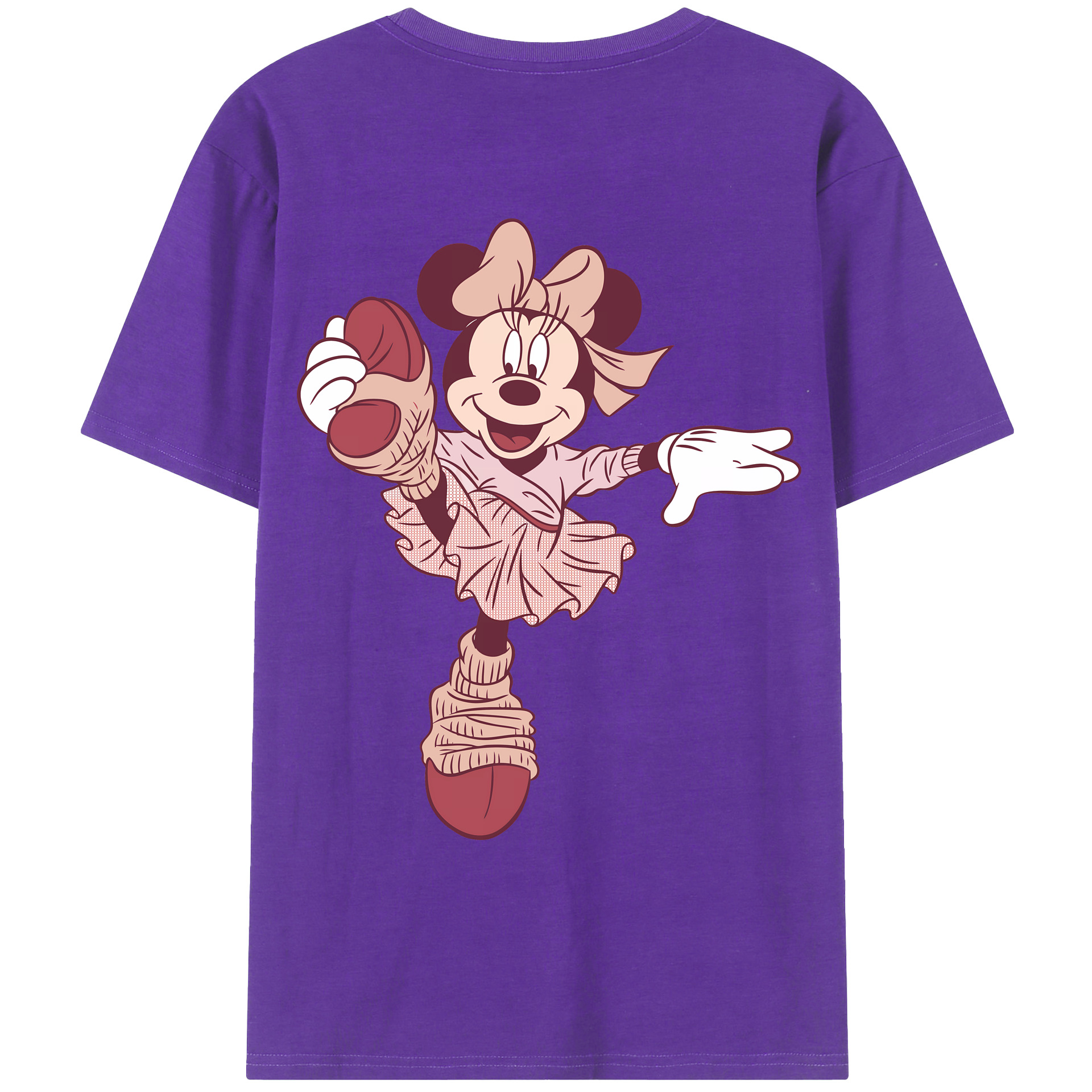（画像用） ミッキーマウス Mickey Mouse 綿100％ メンズ半袖Tシャツ（バックプリント） 通気性