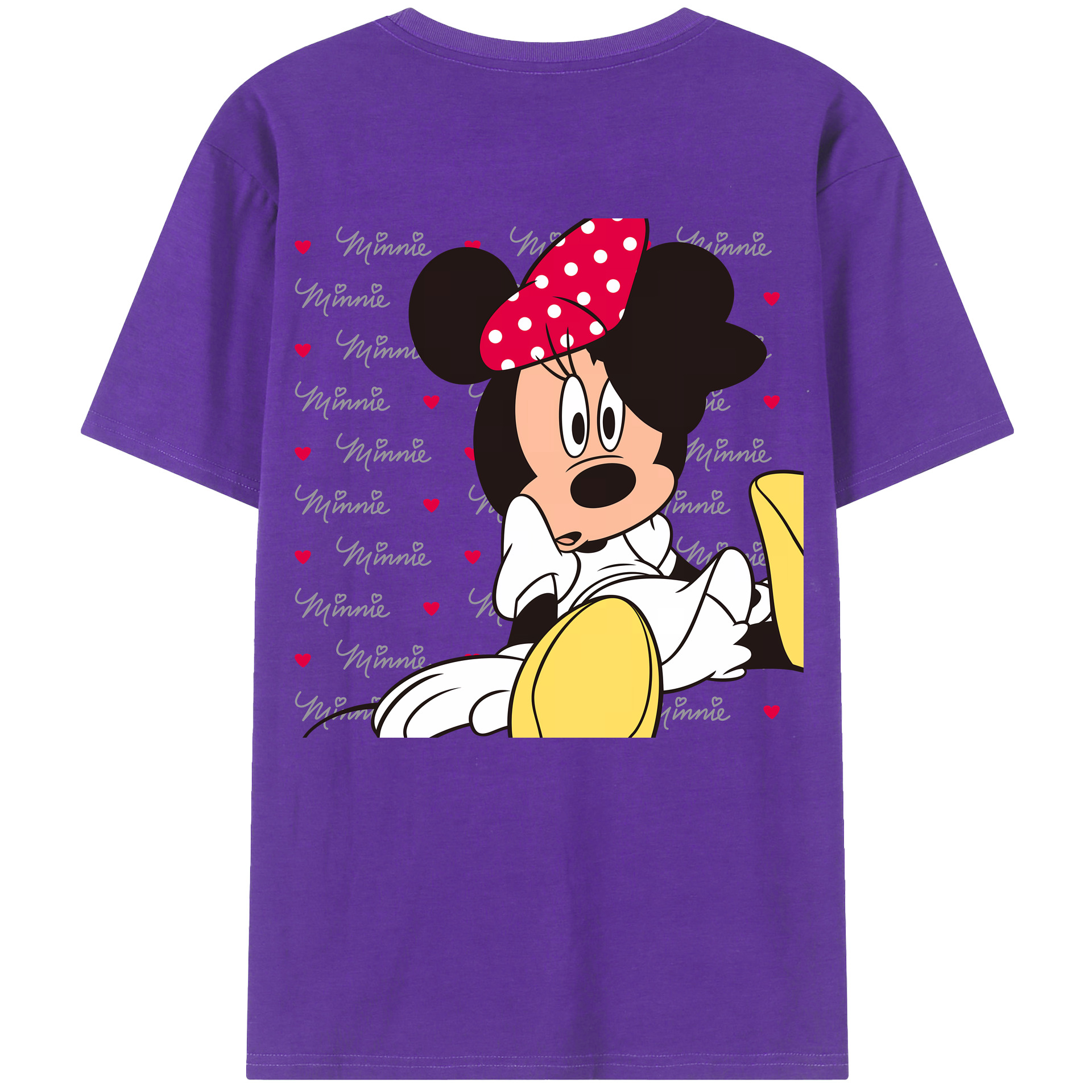 （画像用） ミッキーマウス Mickey Mouse 綿100％ メンズ半袖Tシャツ（バックプリント） 通気性