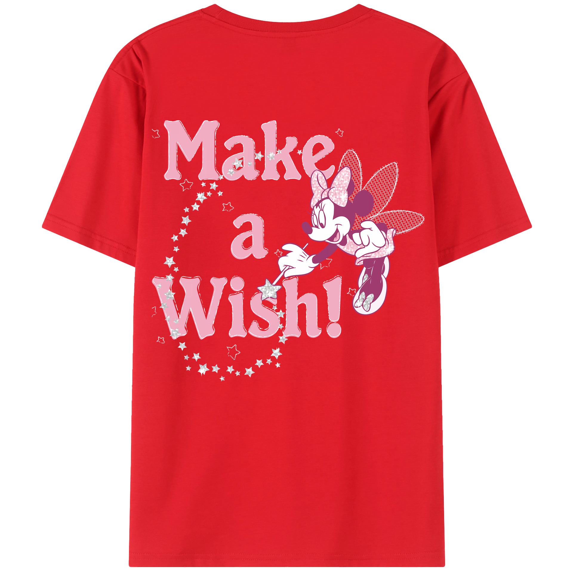 （画像用） ミッキーマウス Mickey Mouse 綿100％ メンズ半袖Tシャツ（バックプリント） 通気性