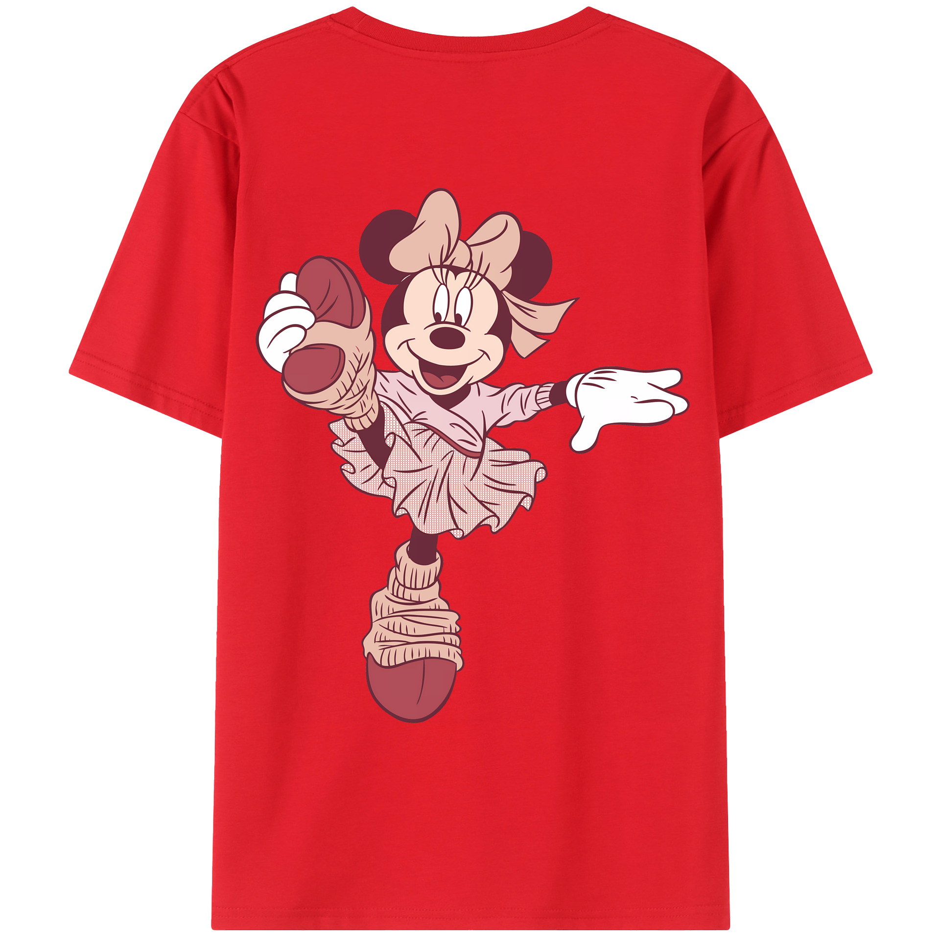 （画像用） ミッキーマウス Mickey Mouse 綿100％ メンズ半袖Tシャツ（バックプリント） 通気性