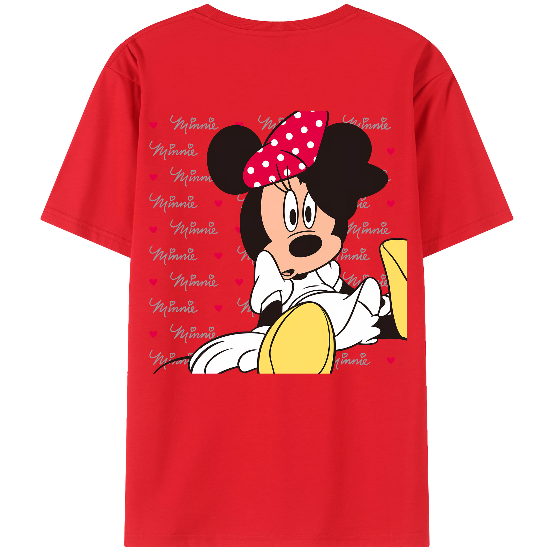 （画像用） ミッキーマウス Mickey Mouse 綿100％ メンズ半袖Tシャツ（バックプリント） 通気性