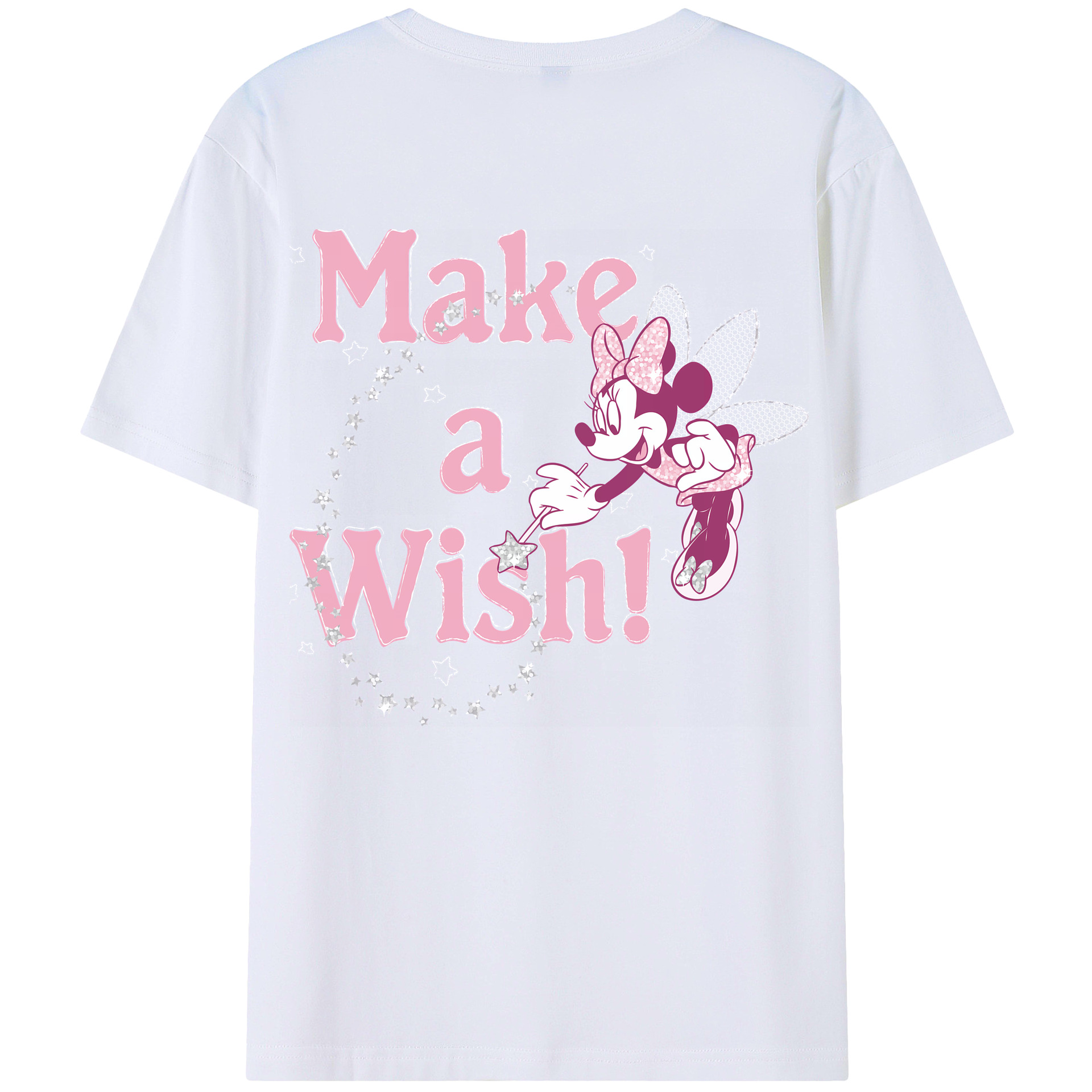 （画像用） ミッキーマウス Mickey Mouse 綿100％ メンズ半袖Tシャツ（バックプリント） 通気性