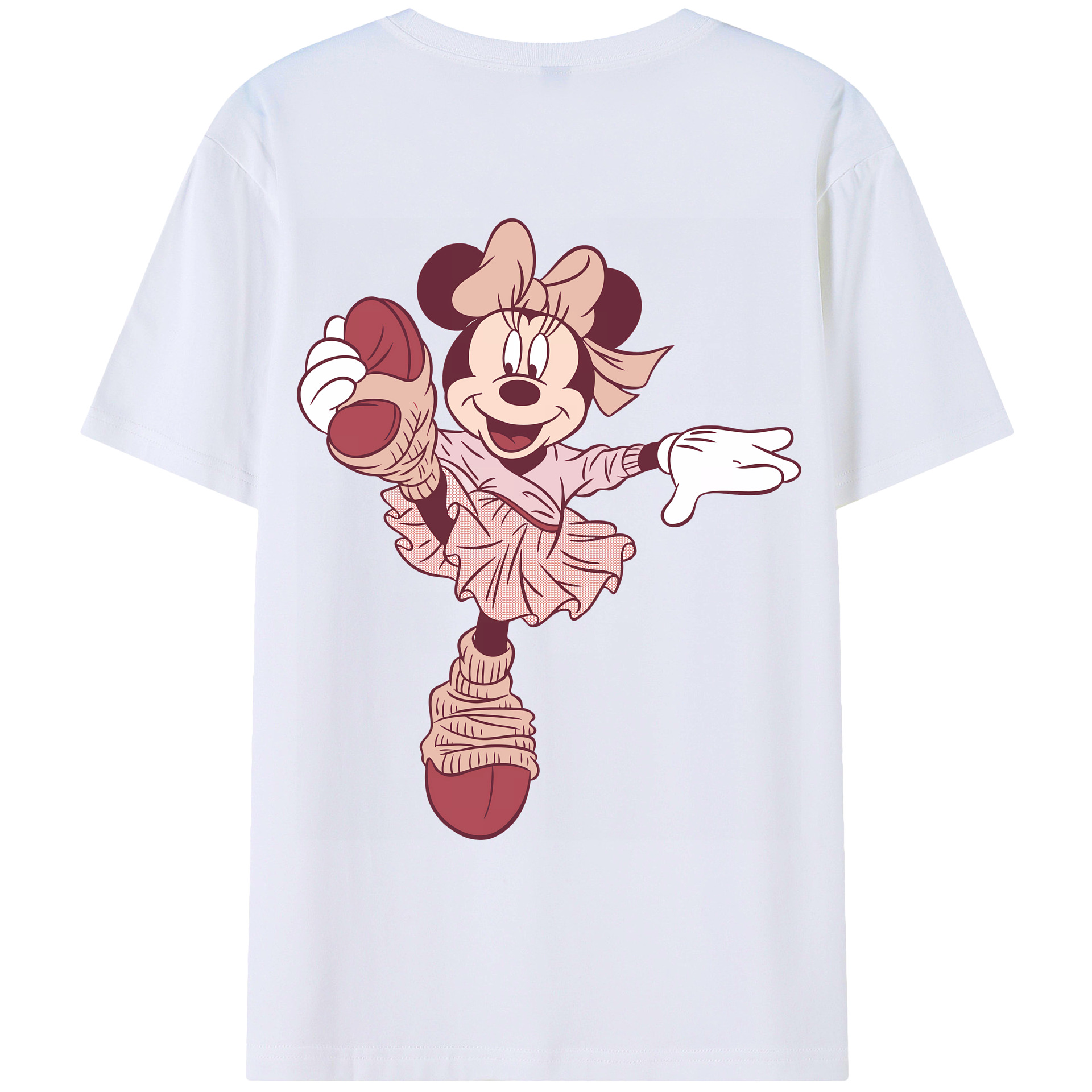 （画像用） ミッキーマウス Mickey Mouse 綿100％ メンズ半袖Tシャツ（バックプリント） 通気性