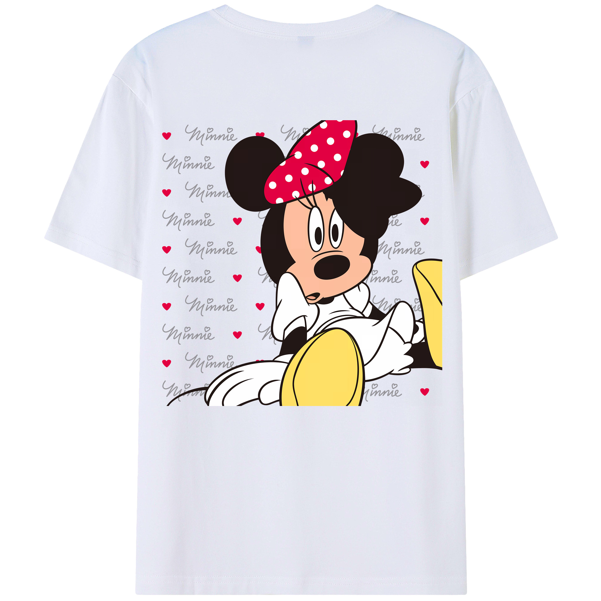 （画像用） ミッキーマウス Mickey Mouse 綿100％ メンズ半袖Tシャツ（バックプリント） 通気性