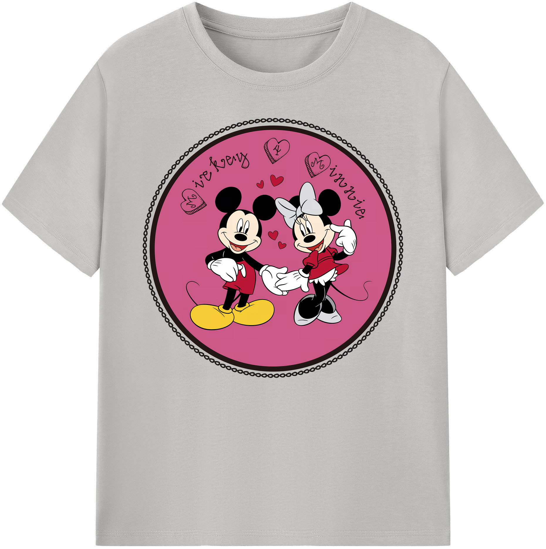 ミッキーマウス Mickey Mouse 綿100％ メンズ半袖Tシャツ｜肌触りやわらか＆通気性