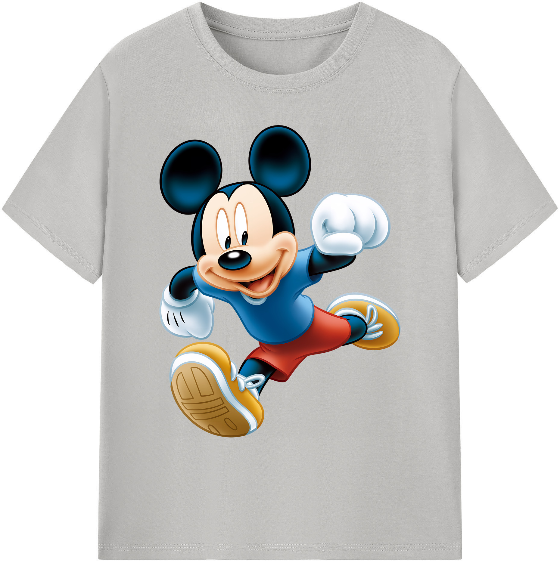 ミッキーマウス Mickey Mouse 綿100％ メンズ半袖Tシャツ｜肌触りやわらか＆通気性