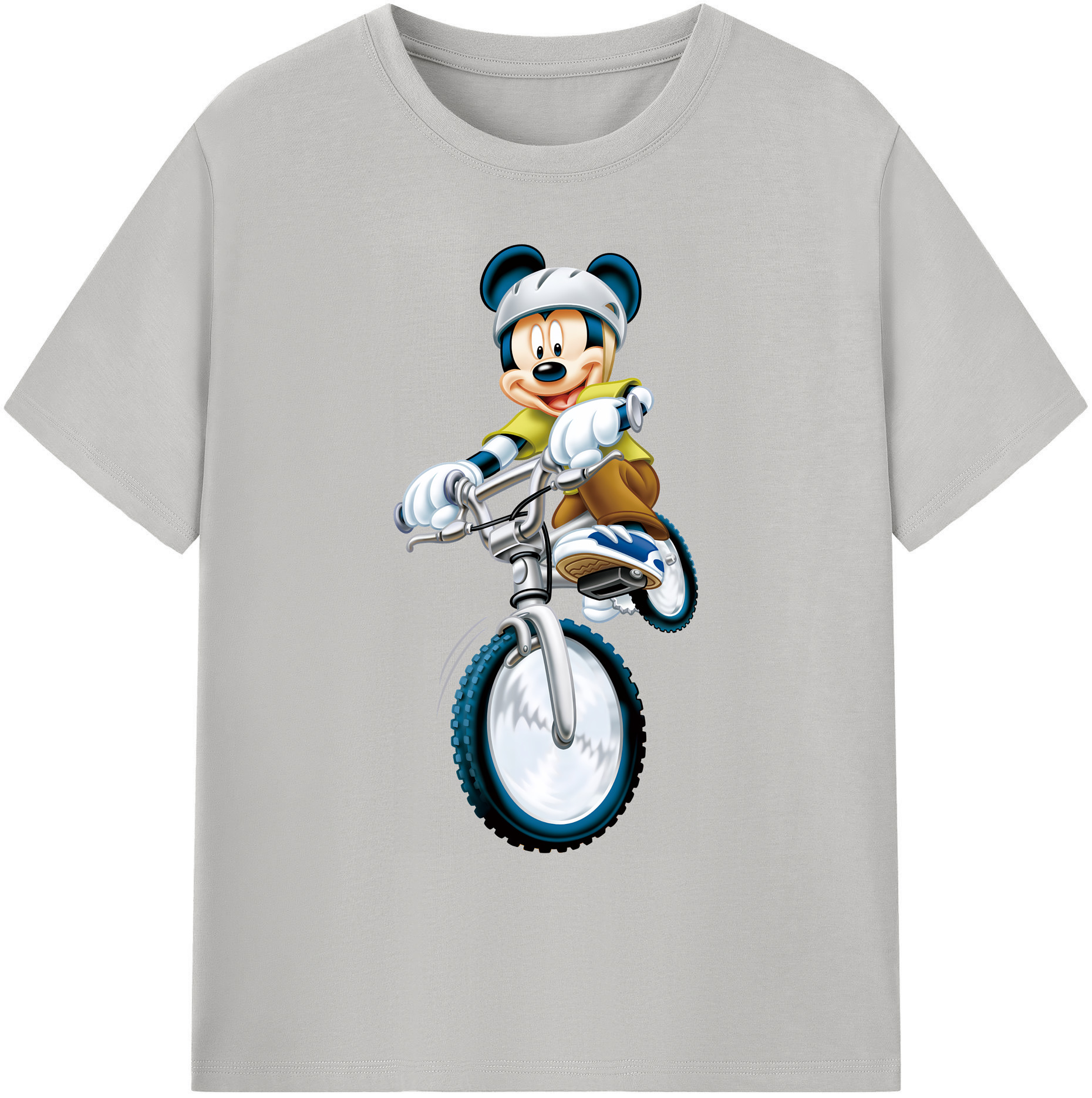 ミッキーマウス Mickey Mouse 綿100％ メンズ半袖Tシャツ｜肌触りやわらか＆通気性