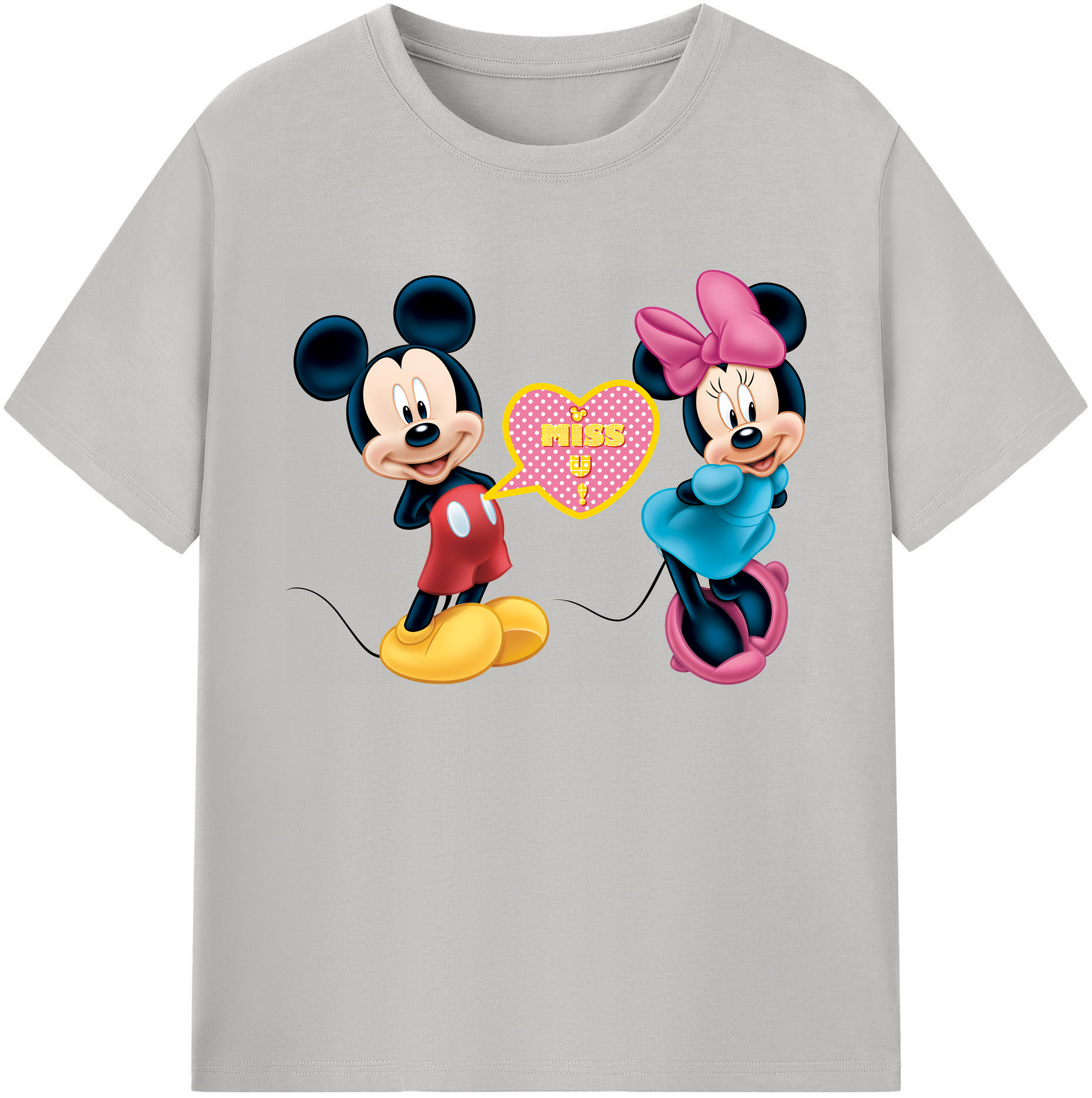 ミッキーマウス Mickey Mouse 綿100％ メンズ半袖Tシャツ｜肌触りやわらか＆通気性