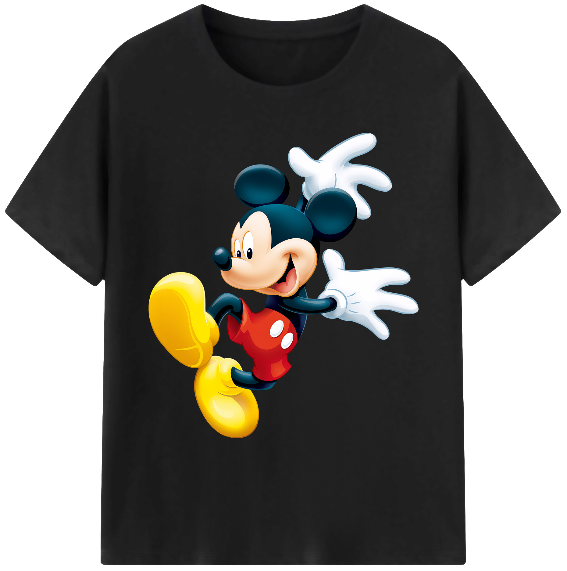 ミッキーマウス Mickey Mouse 綿100％ メンズ半袖Tシャツ｜肌触りやわらか＆通気性