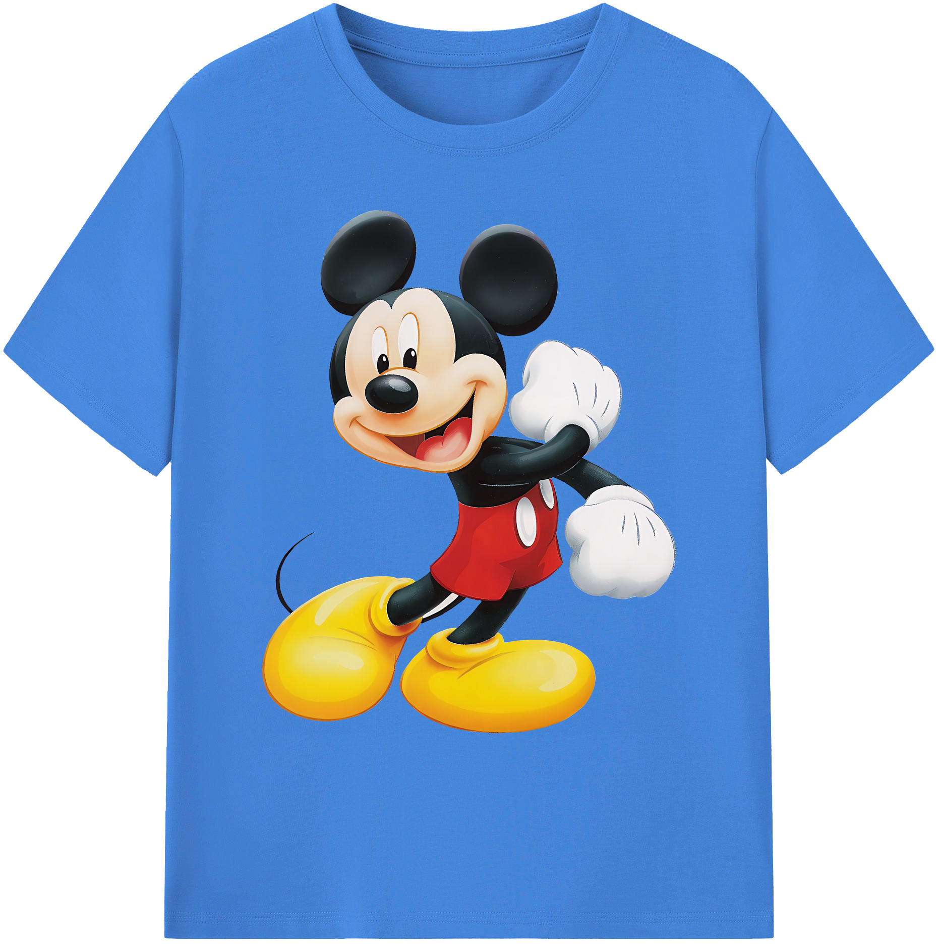 ミッキーマウス Mickey Mouse 綿100％ メンズ半袖Tシャツ｜肌触りやわらか＆通気性