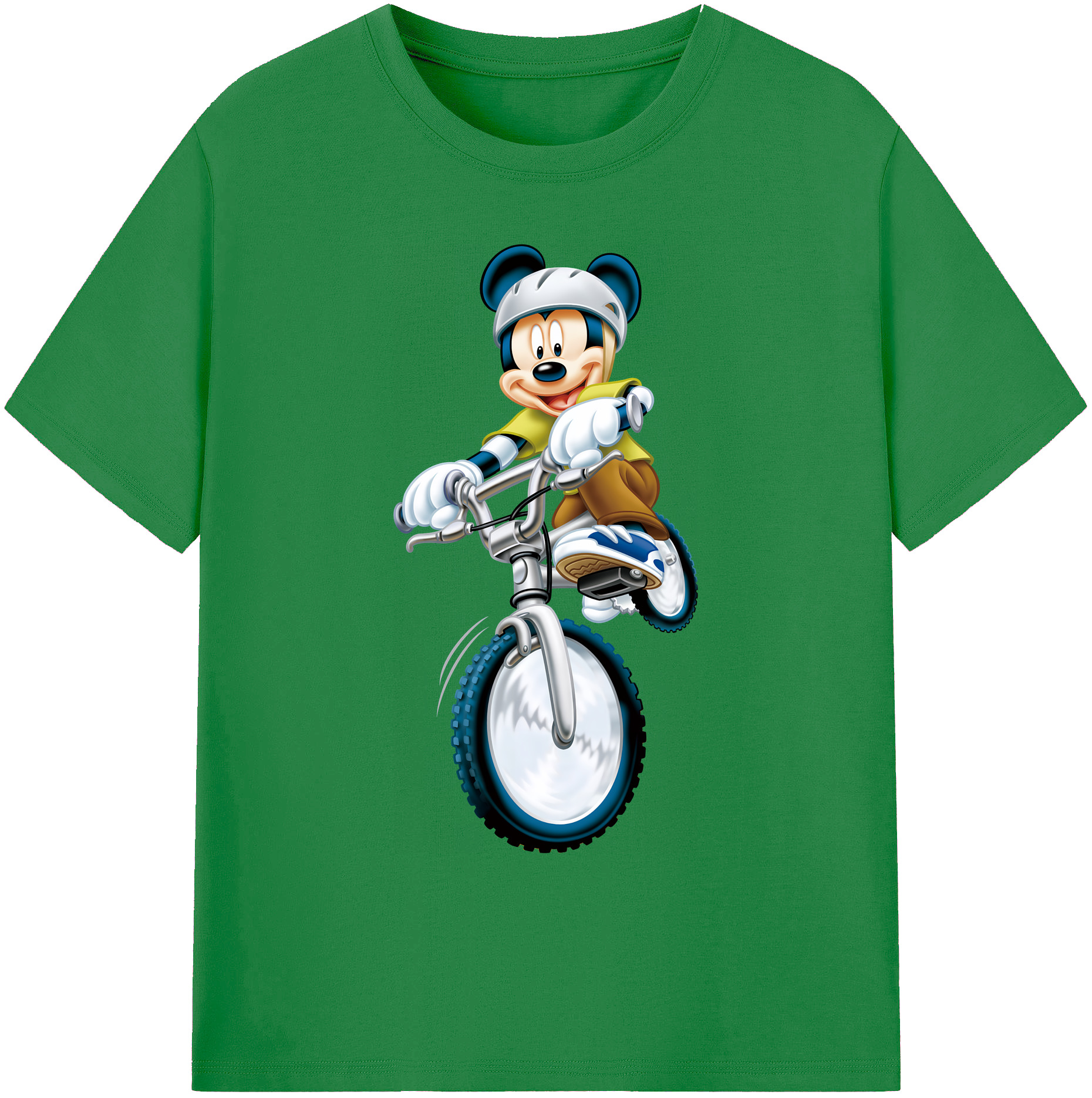 ミッキーマウス Mickey Mouse 綿100％ メンズ半袖Tシャツ｜肌触りやわらか＆通気性