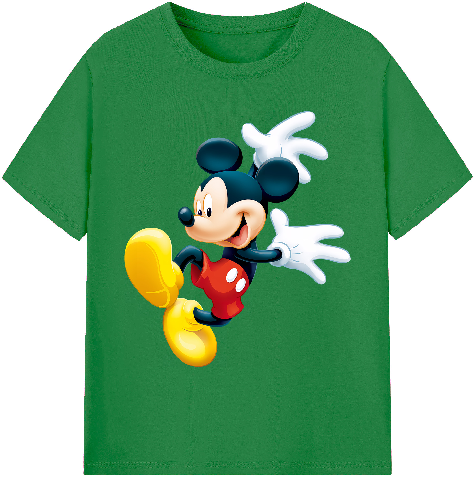 ミッキーマウス Mickey Mouse 綿100％ メンズ半袖Tシャツ｜肌触りやわらか＆通気性