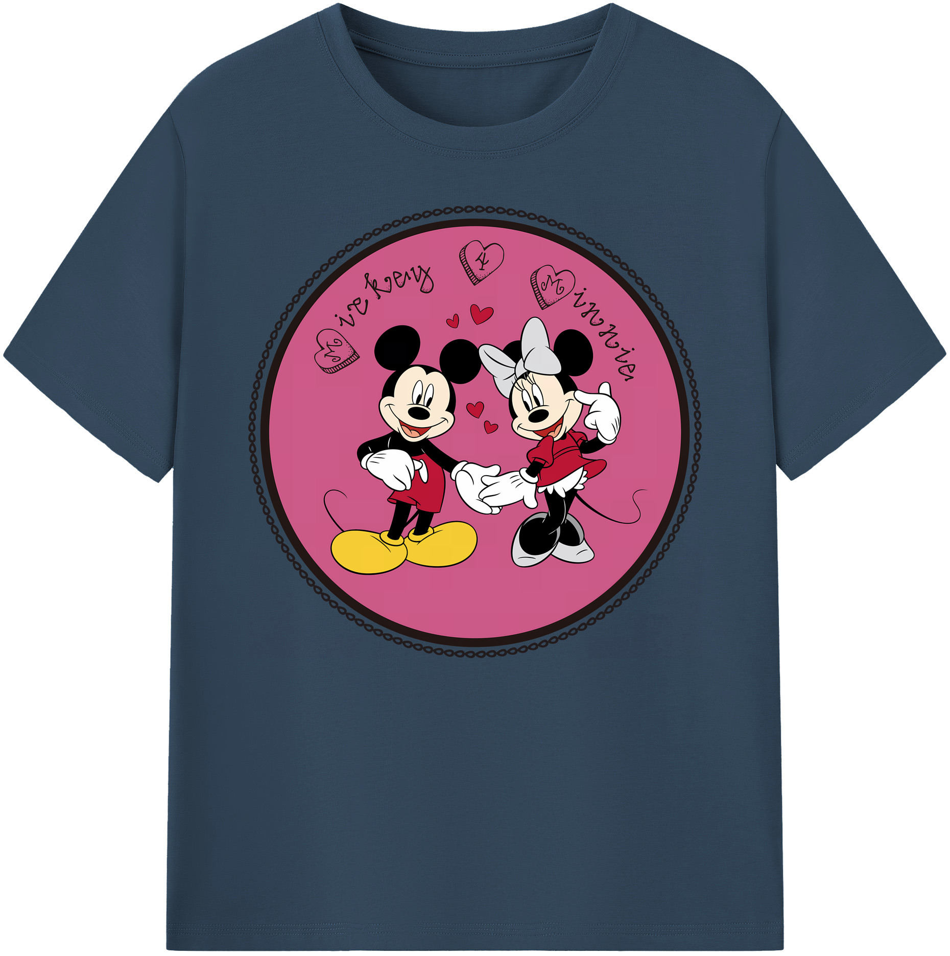 ミッキーマウス Mickey Mouse 綿100％ メンズ半袖Tシャツ｜肌触りやわらか＆通気性