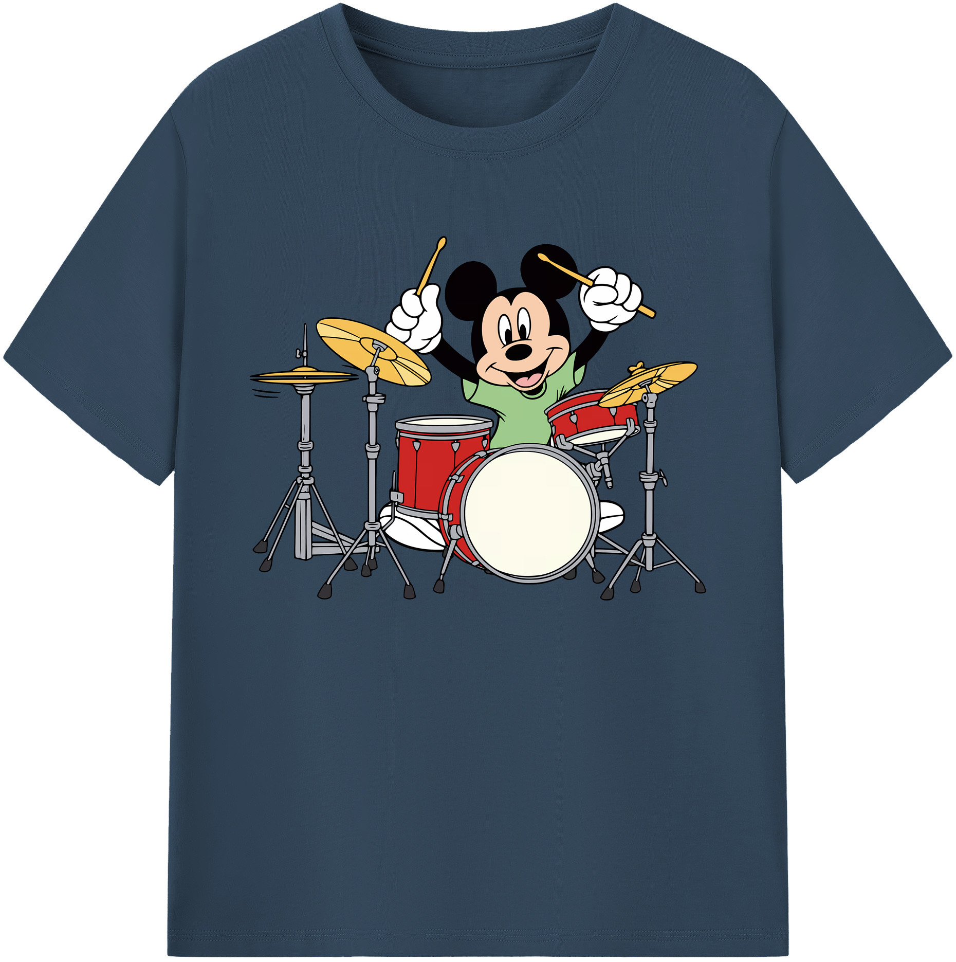 ミッキーマウス Mickey Mouse 綿100％ メンズ半袖Tシャツ｜肌触りやわらか＆通気性